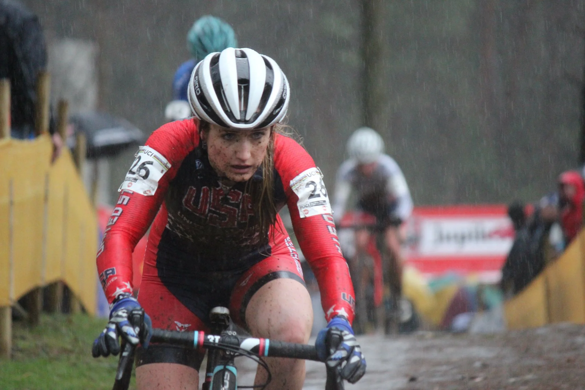 Noble rode in second place during the first part of the women's U23 race before slipping back. She recovered and finished 6th, becoming the best-placed American finisher at World Championships. Photo by Phillippe Thys.