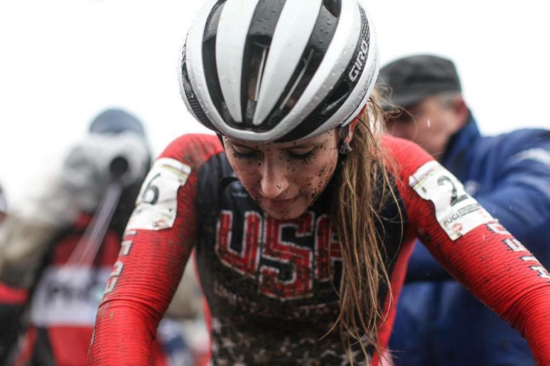 Exhausted but pleased at the end of the race. "I'm extremely happy for this hard-fought result on such a demanding and soaking wet course," Noble said. Photo by Meg McMahon.