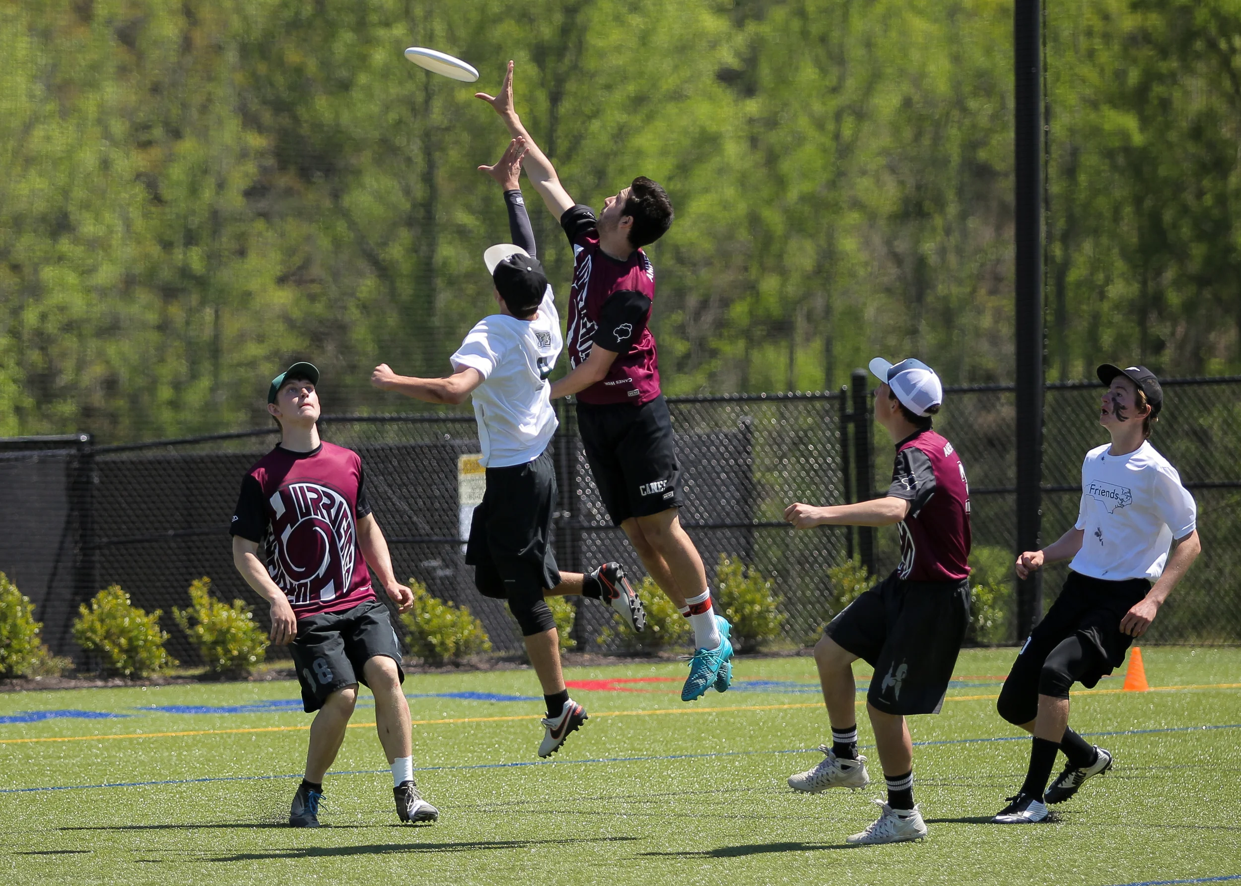 Kale Wenczel (far left) and his team, the Amherst Regional High School Hurricanes, won the Paideia Cup Ultimate Frisbee tournament in Atlanta, Georgia on April 17. Photo by Christina Schmidt. 