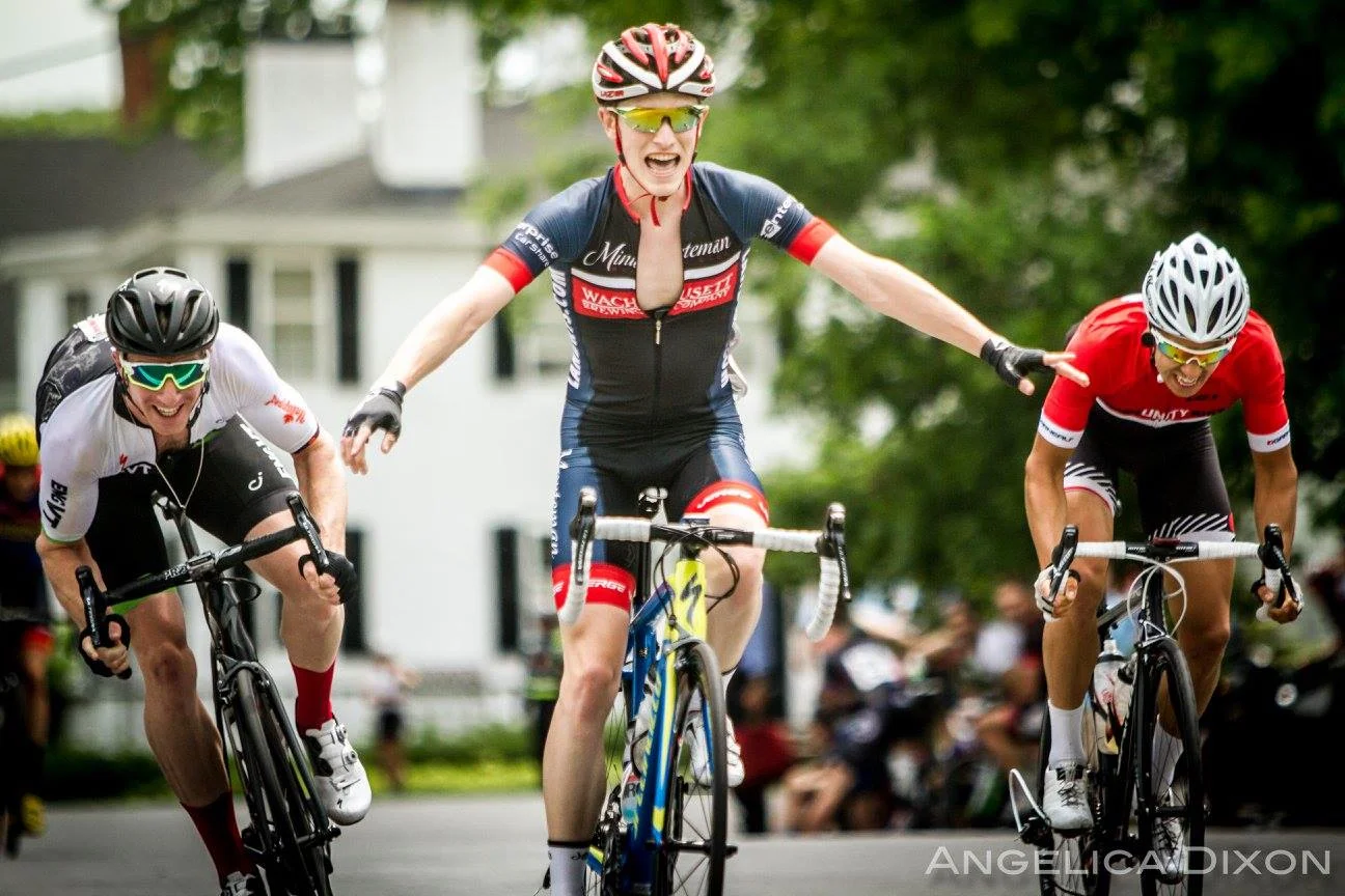 Patrick Collins won the Ken Harrold Memorial Road Race on June 4 in Harvard. Photo courtesy Angelica Dixon.