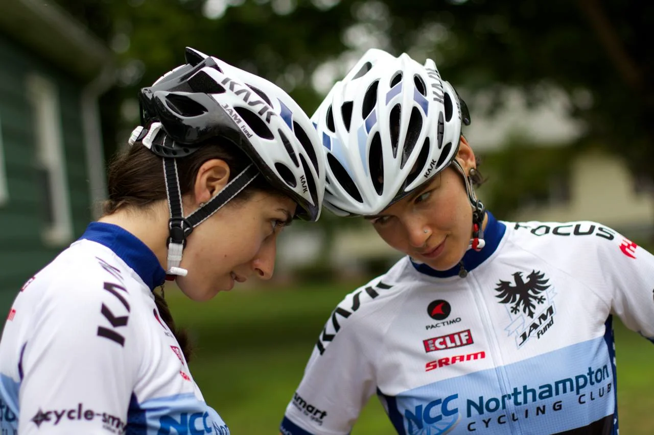 JAM Fund created a new partnership with KASK Cycling , the popular helmet designer of Italy. Natalie Tapias and Rhys May immediately put their new custom lids to the test. The result: A+.