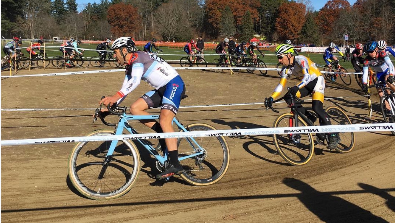 JAM Fund Coach Al Donahue led the charge of the 35+ race on day one. He rallied to fourth place on Saturday, and on Sunday he finished sixth. Photo by Northampton Cyclocross International.