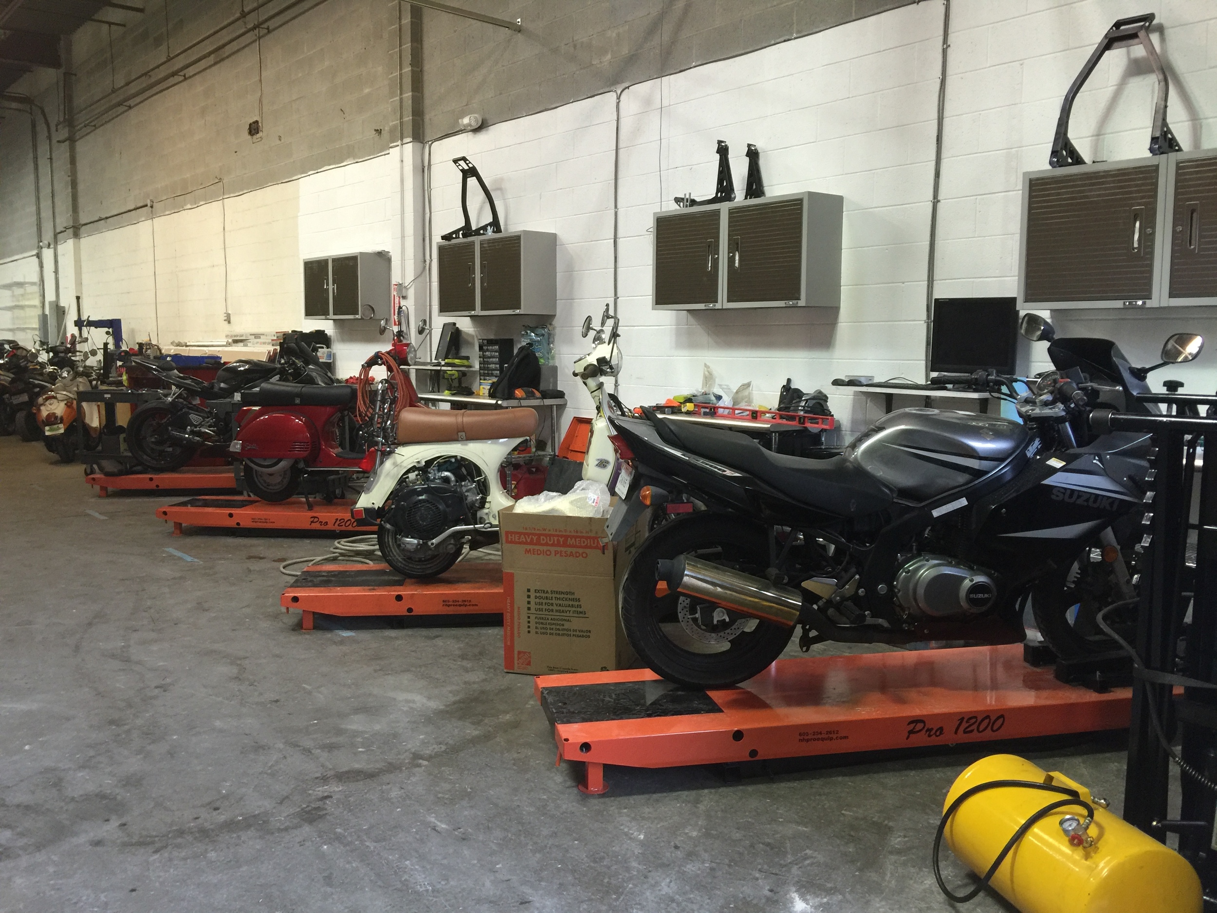 #Postedup customers' bikes in service!