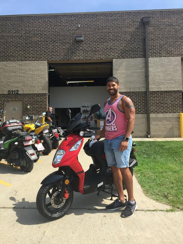 Keith bought his second scoot from us and decided to upgrade to the Lance PCH 50 which he is using to cruise around DC!