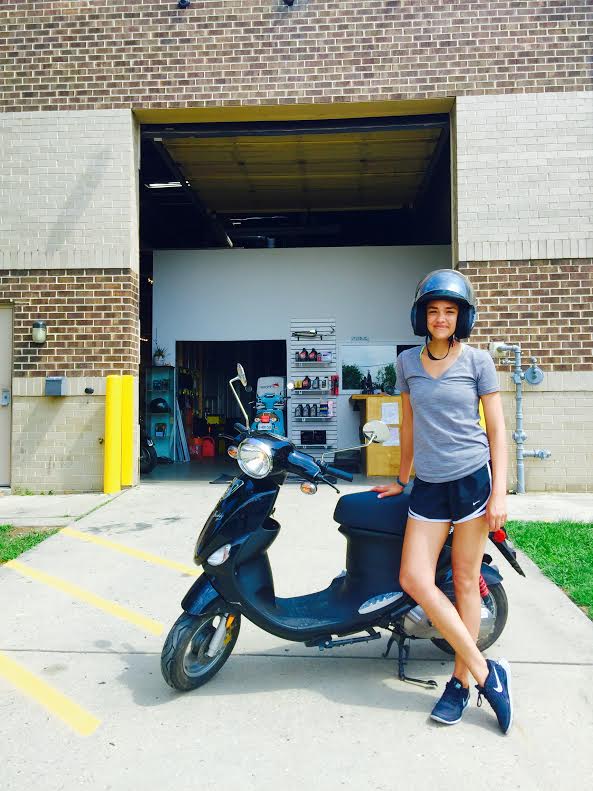 Alex picked up this Sweet Barely used Buddy 50 for a great deal! her second scoot from us!