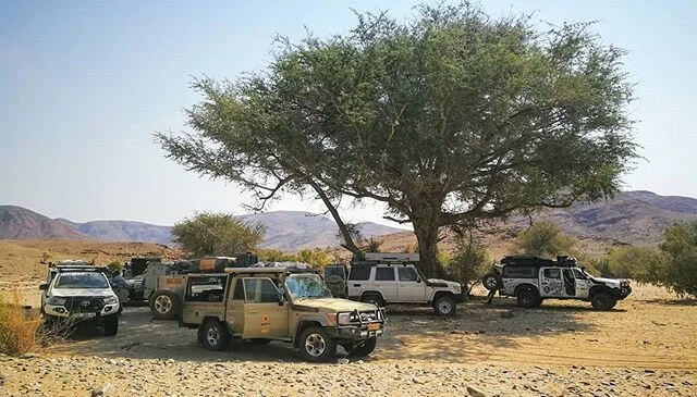 Day 33 covid19lockdown
Behind the scenes
Processing a photo a day from 2019 Namibian 4wd adventure
Lunch break under the only decent bit of shade in miles. This type of off road 4wd trip is best done in convoy.
#namibia4wdadventure