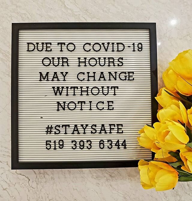 Due to the novel COVID-19 virus our regular business hours may change without notice.  We are monitoring the situation closely and are committed in doing our part to help everyone stay safe.  Should we change our hours or close without notice we apol