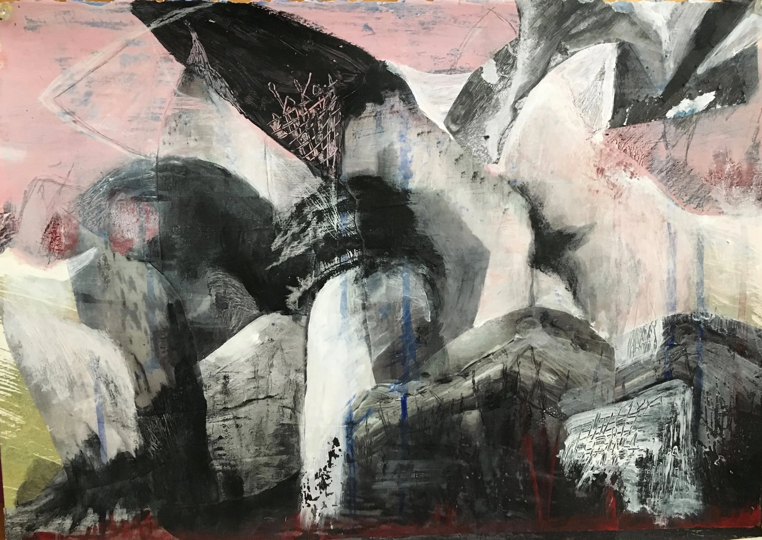 Pink Sky Joy Every Mixed Media on Paper 12" x 17" $675 Click here to Inquire