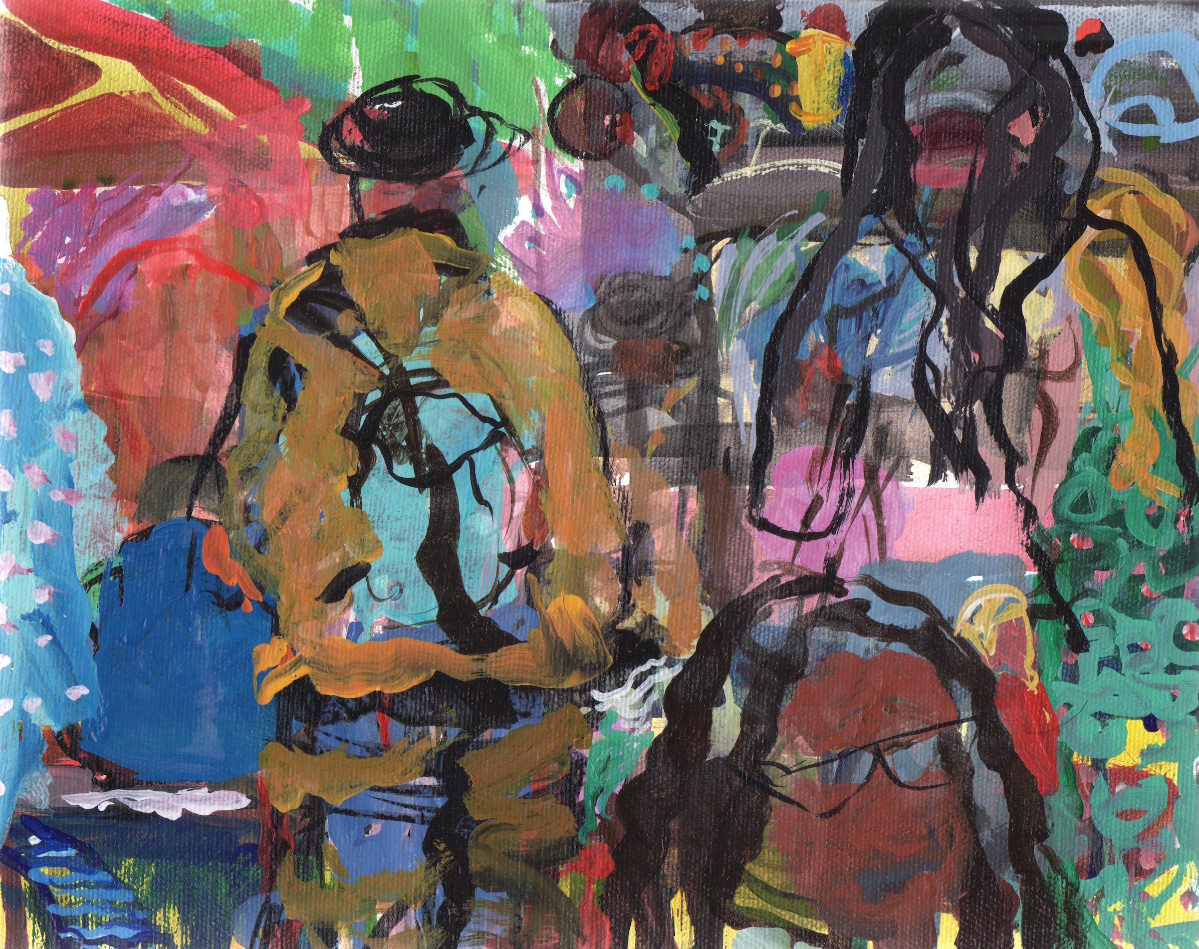 202 Festival Sally Kauffman Acrylic on Canvas 8" x 10" $450 Click here to Inquire