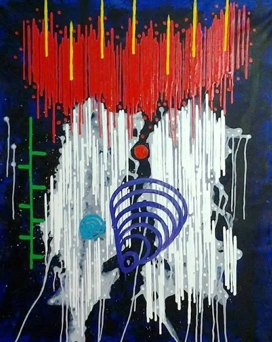 7777777 #26 Yuno Baswir Acrylic on canvas 40” x 32” $7,000 Click here to Inquire