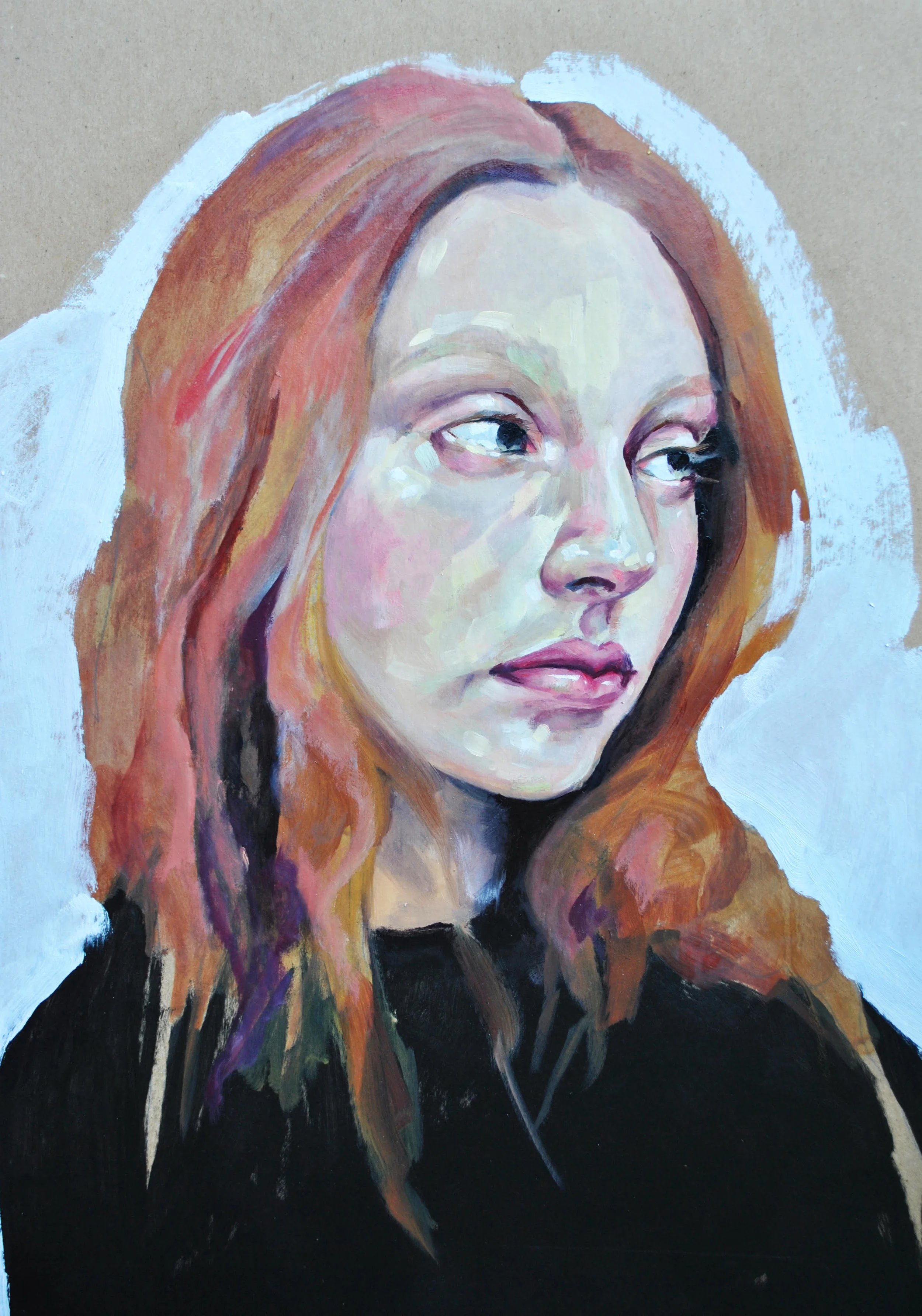 Left Nicole Fossi Oil and Acrylic on Paper 18" x 24" $250 Click here to Inquire