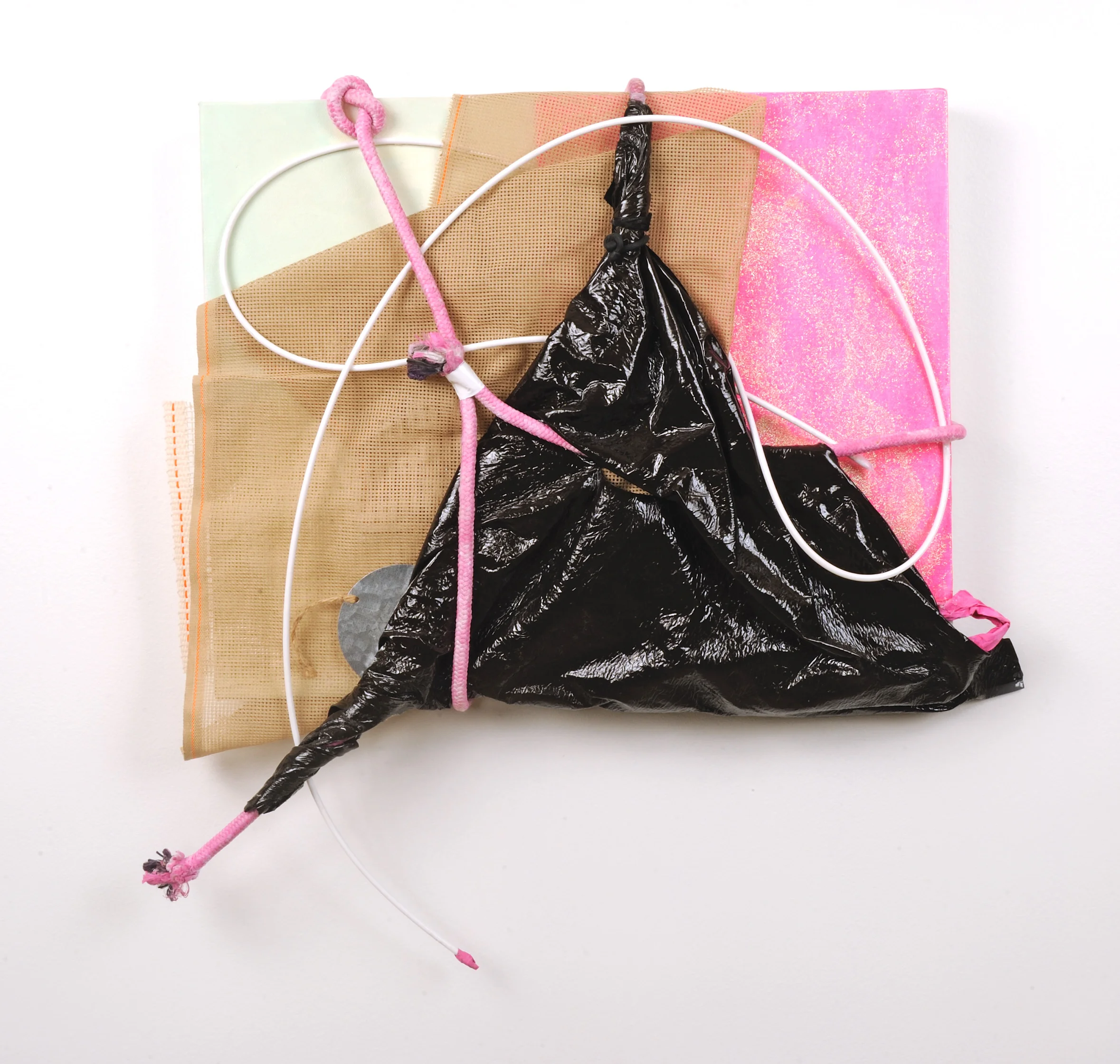 Lambskin Jean Jinho Kim Acrylic, leather, canvas board, rope, plastic, fabric, tin, duct tape, canvas 24" x 23" x 4" $3,200 Click here to Inquire