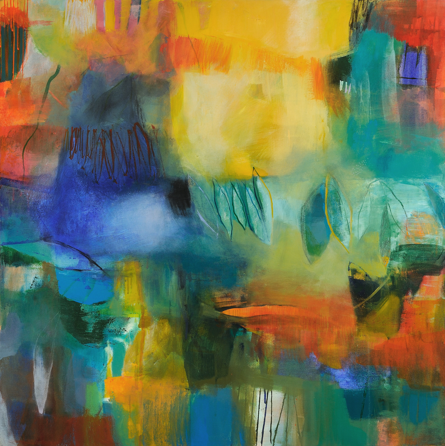 Leaves Fell Jennifer Duncan Acrylic and Graphite on Canvas 36" x 36" $2800 Click here to Inquire