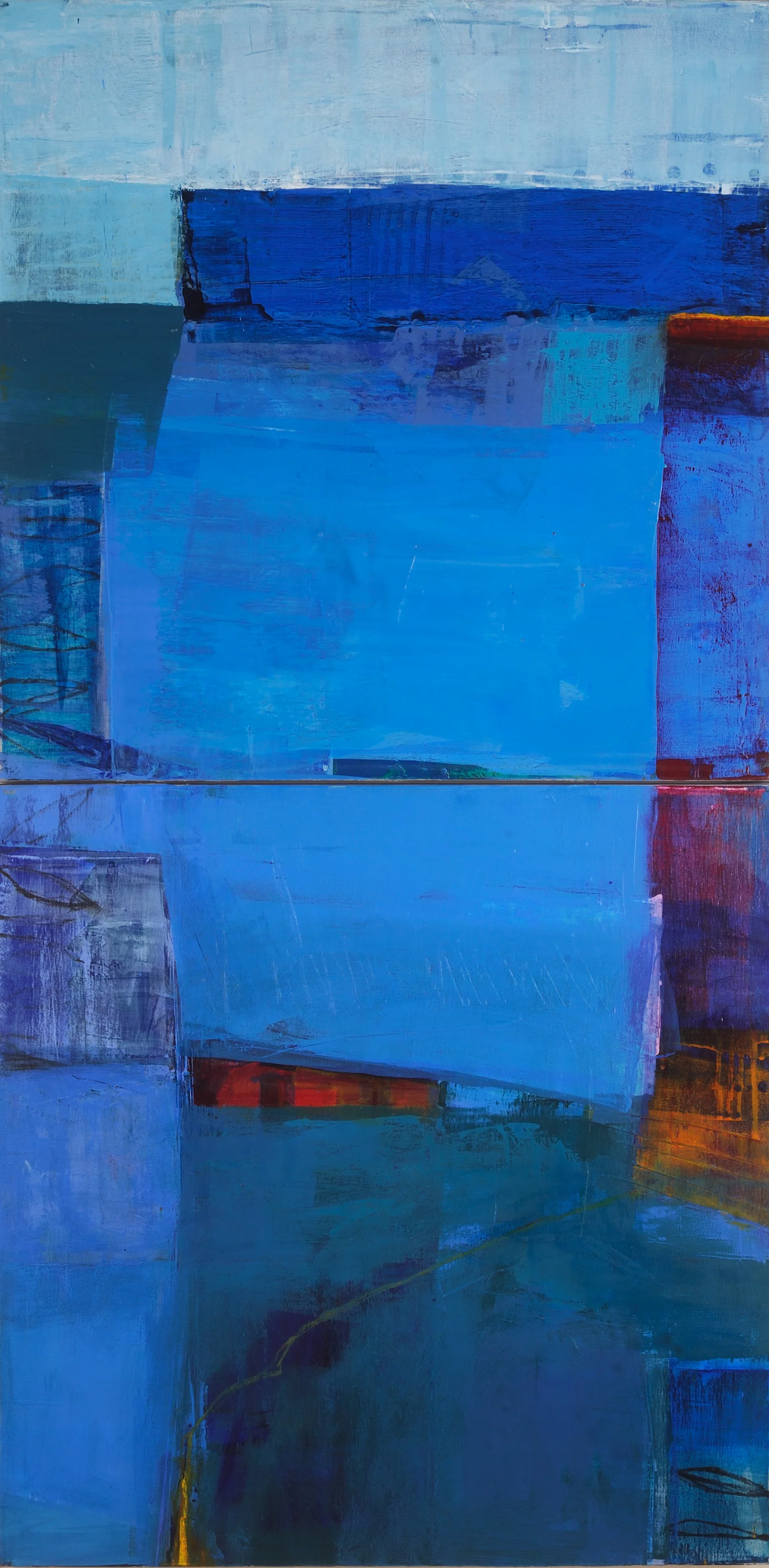 Waterscape #1 and Waterscape #2 (Diptych) Jennifer Duncan Acrylic and Graphite on Canvas 24" x 24" each (2 pieces) $1200 Click here to Inquire