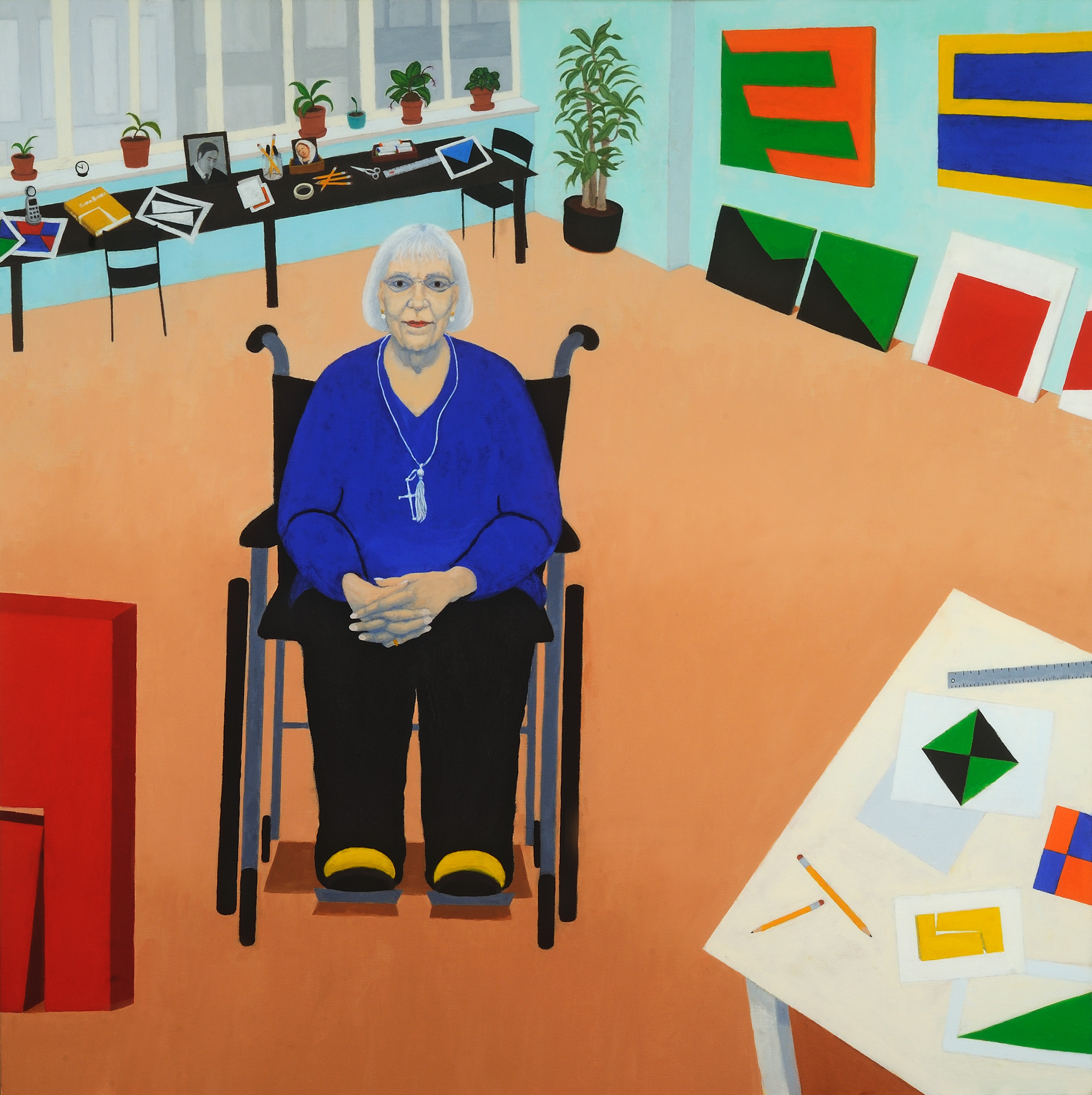 Homage to Carmen Herrera Miriam Keeler Oil on Canvas 36" x 36" SOLD Click here to Inquire