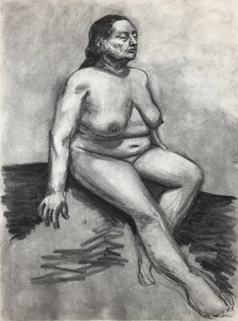 Figure Study: Energy of Being (1996) Charcoal 17" x 23" Click image to enlarge ⦿ Inquire