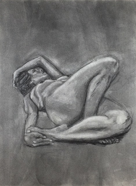 In the Beginning (1995) Charcoal 17" x 23" NFS Click Image to Enlarge