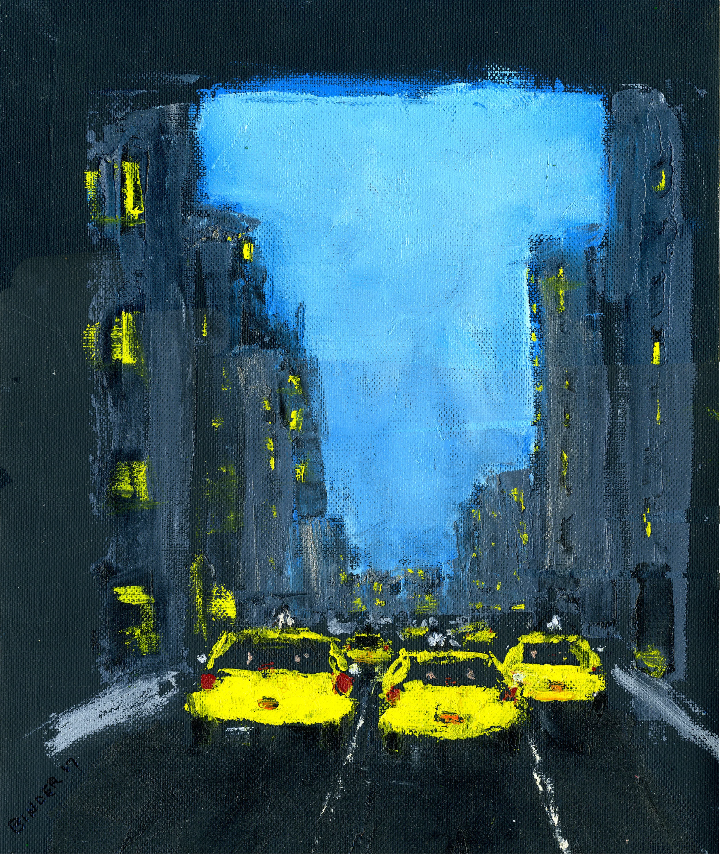 7th Avenue (South) at 43rd Street Hand-worked monotype in oil 1st edition 12” x 9” Click image to enlarge ⦿ Inquire