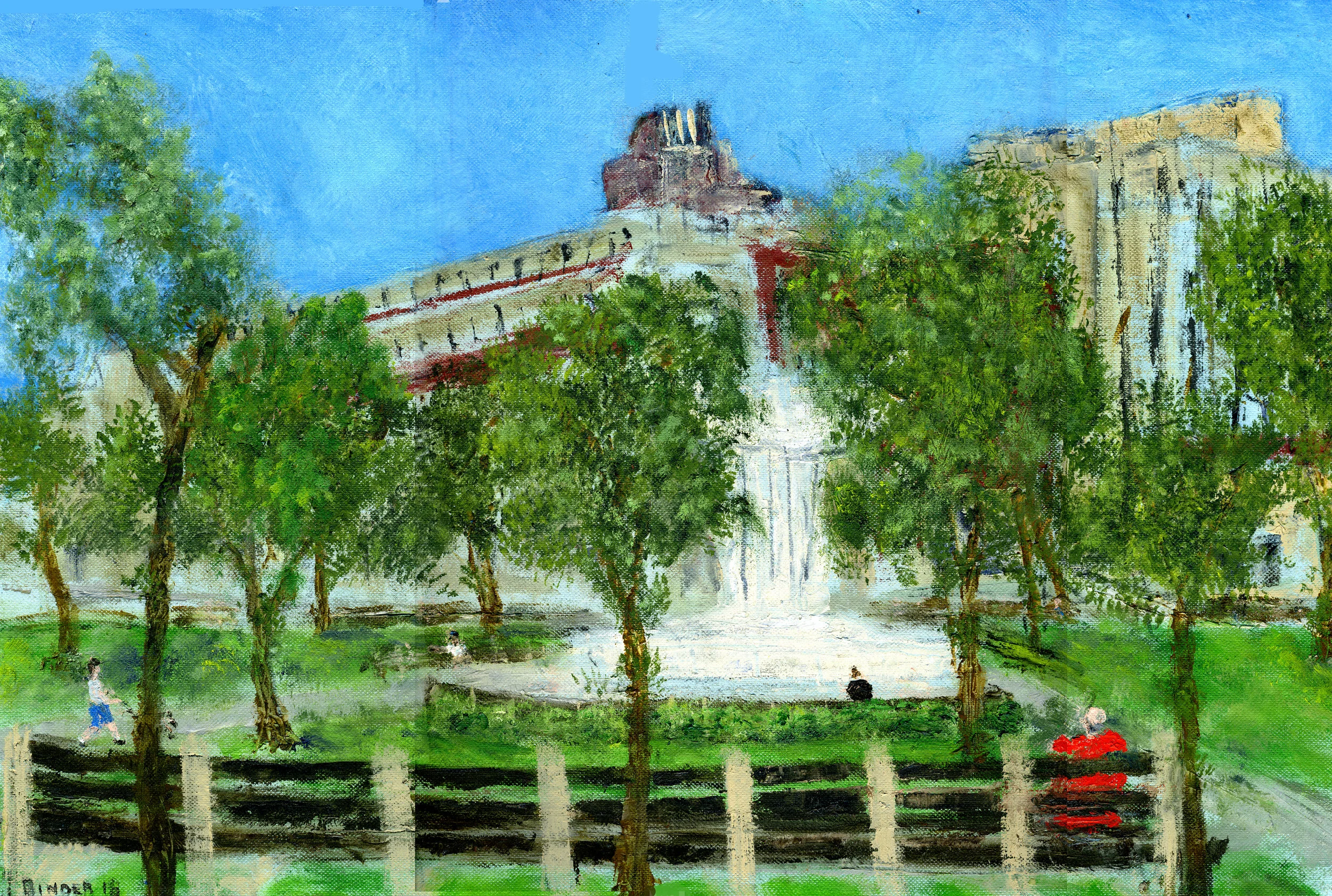 Dupont Circle Early Sunday Morning Oil on paper 12” x 18” Click image to enlarge ⦿ Inquire