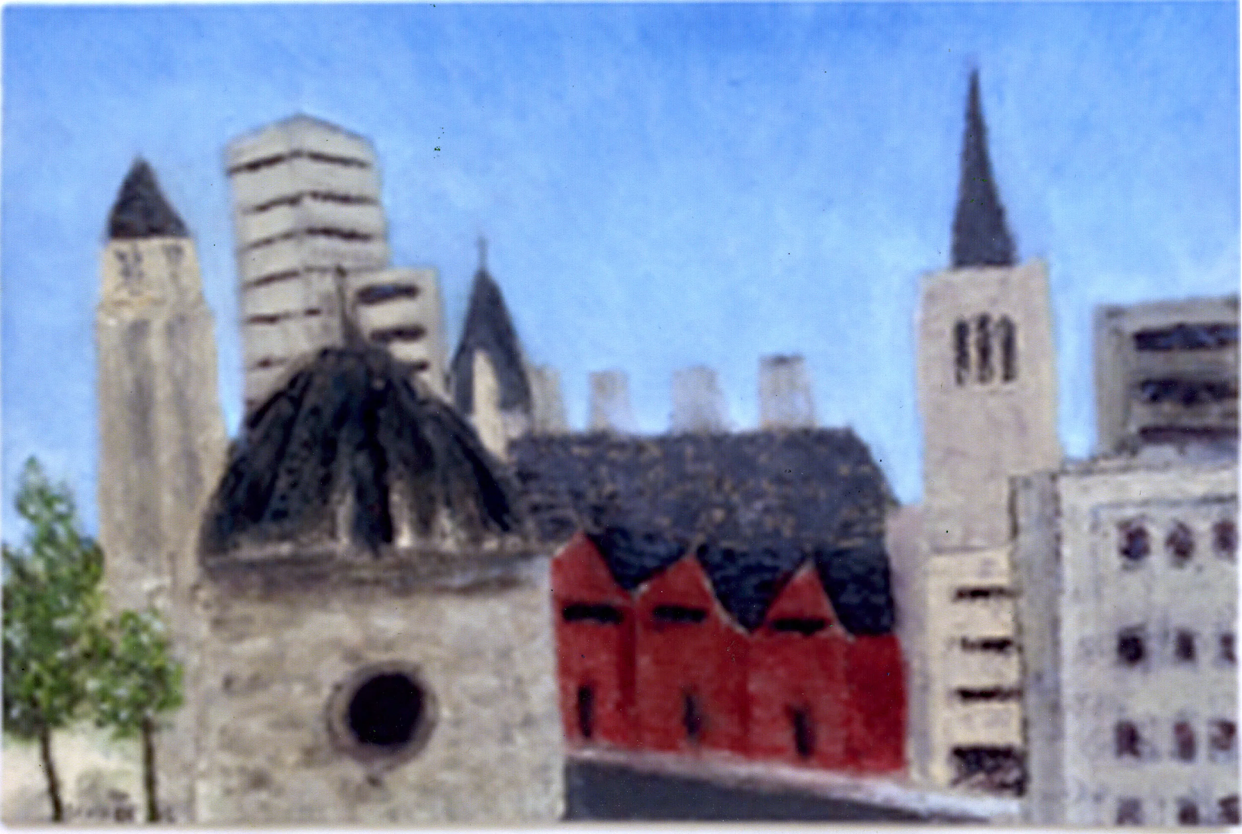 Spires of Baltimore Oil on paper 12” x 18” Click image to enlarge ⦿ Inquire