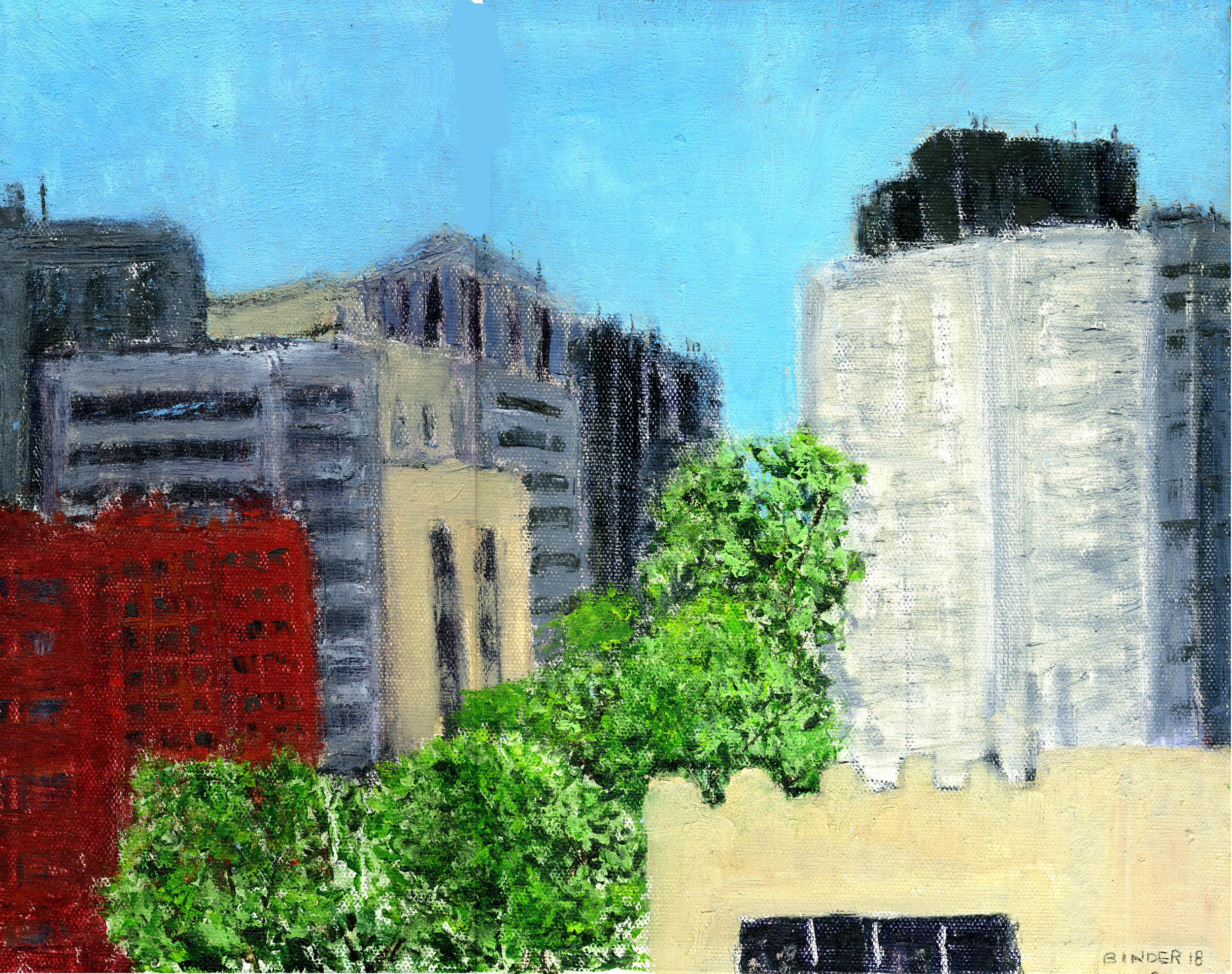 Up Connecticut Avenue Oil on stretched canvas 11” x 14” Click image to enlarge ⦿ Inquire