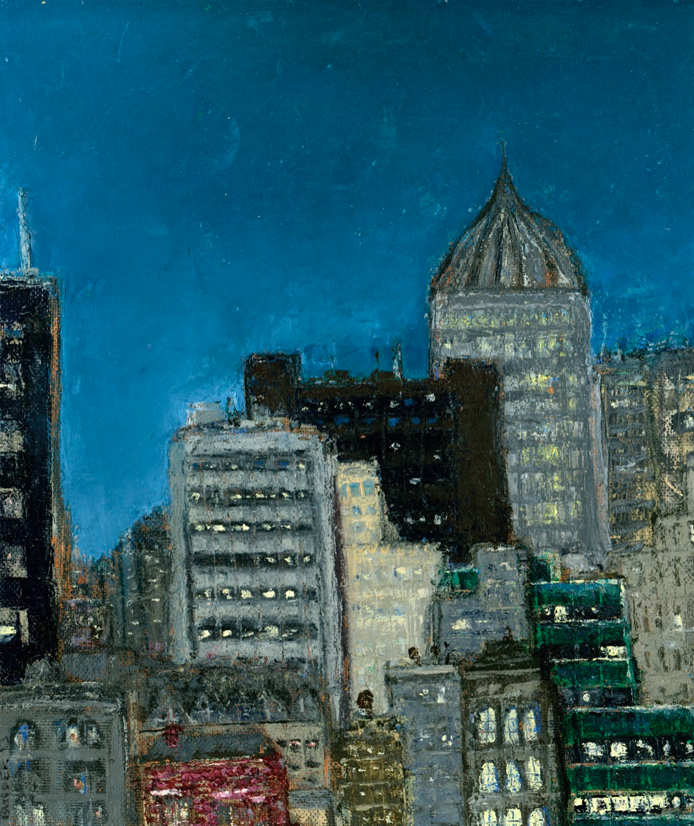 Emerald City Oil on canvas paper 12” x 10” Click image to enlarge ⦿ Inquire