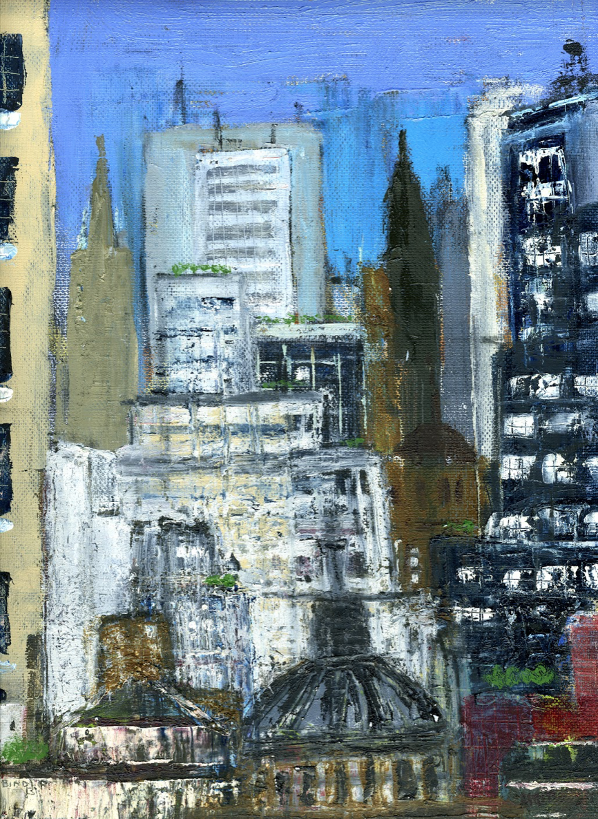 Urban Image-Abstraction Oil on canvas paper 12” x 9” Click image to enlarge ⦿ Inquire