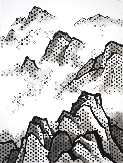 Lucy in the Sky with Diamonds Acrylics and Sharpies on paper 16” x 12” Click image to enlarge ⦿ Inquire