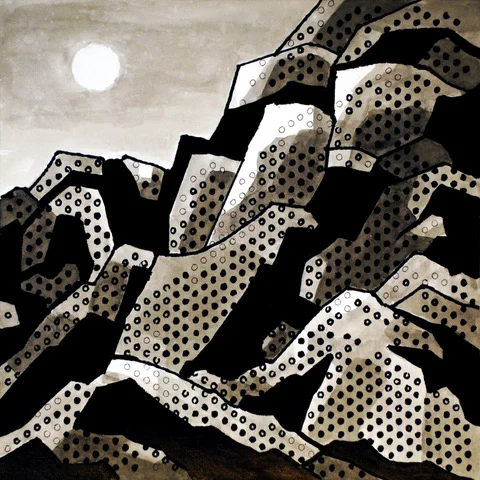 Under the Moonlight Acrylics and Sharpies on paper 12” x 12” Click image to enlarge ⦿ Inquire