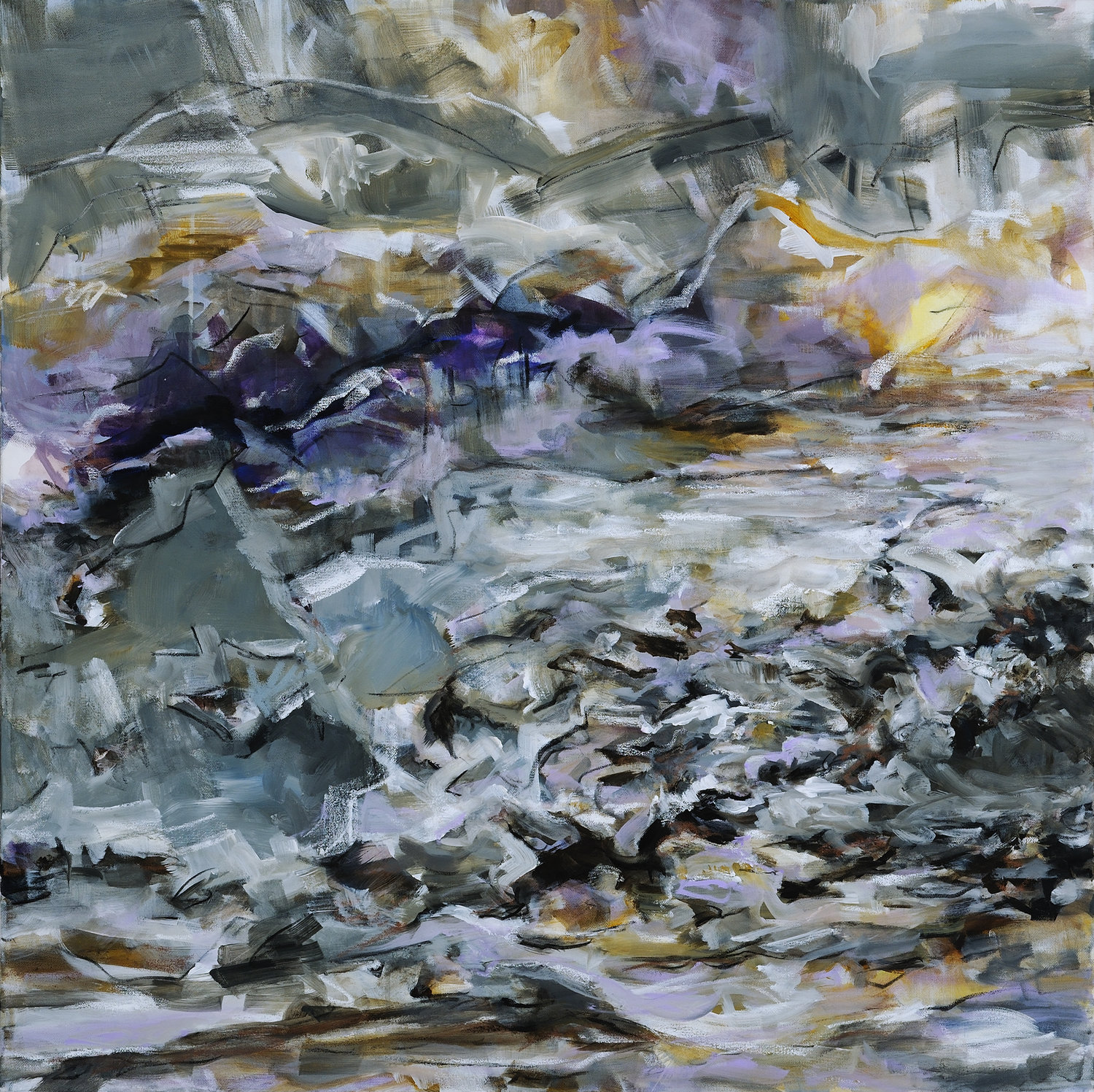 Tempest , Mixed media, 36” x 36”. Inquire.