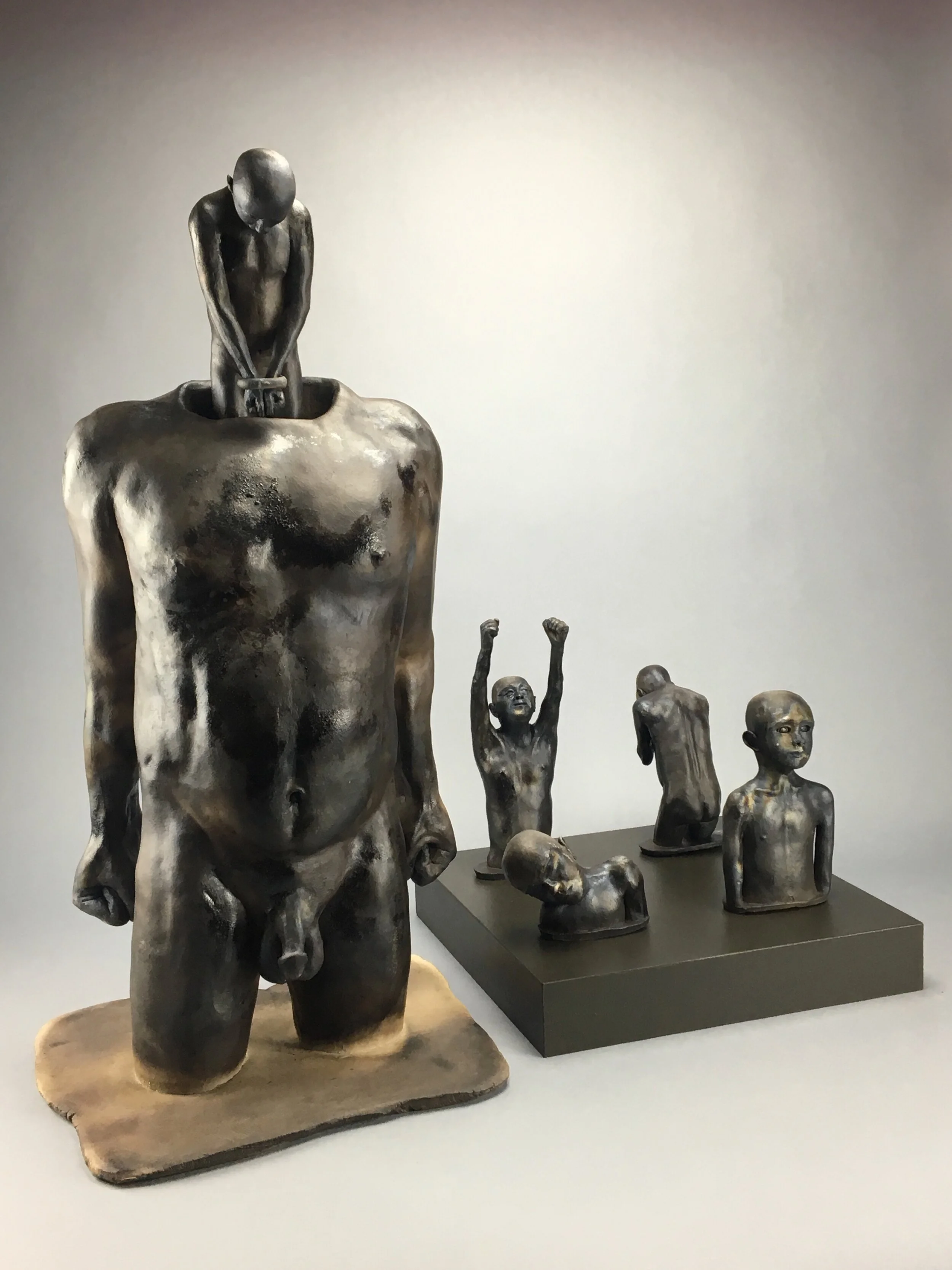 All in a Day (with 5 inserts) Pit-fired ceramic 27” x 12” x 11” $4500 Click image to enlarge ⦿ Inquire