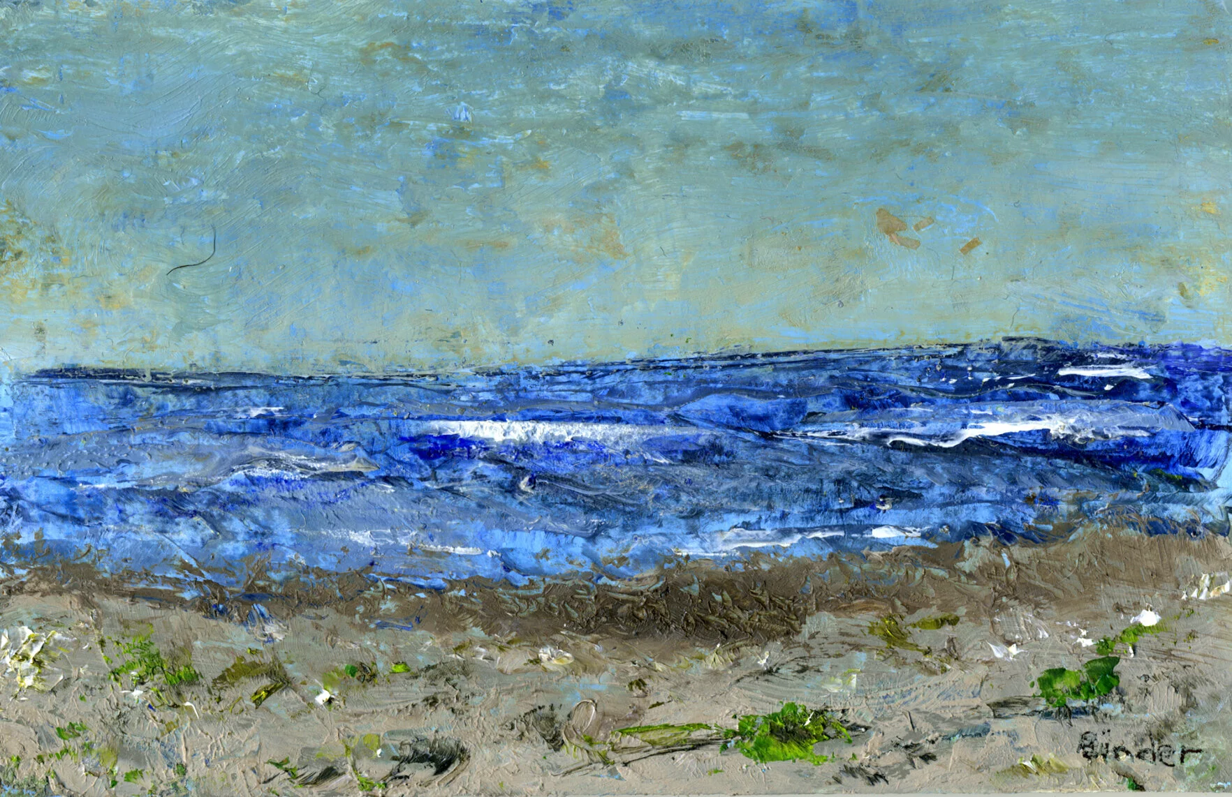 Where Land and Water Meet Oil on cardboard 4“ x 6“ Click image to enlarge ⦿ Inquire