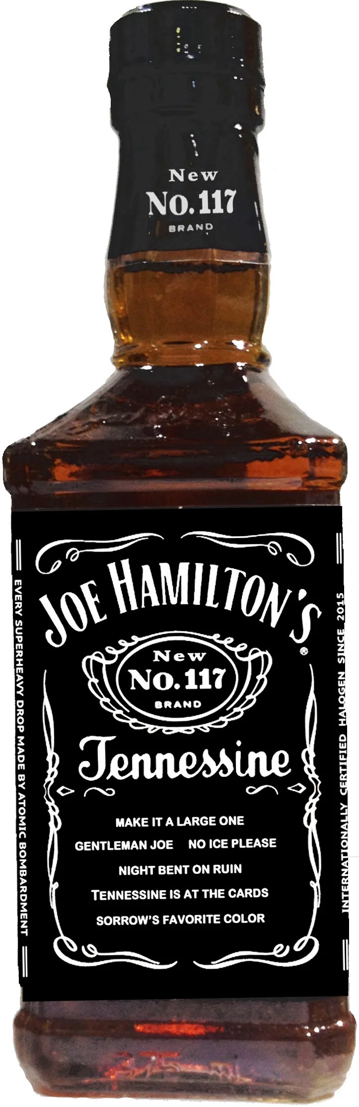 Tennessine 117 Archival Pigment Prints Mounted on Bottle 9” x 4” x 4” Click image to enlarge ⦿ Inquire