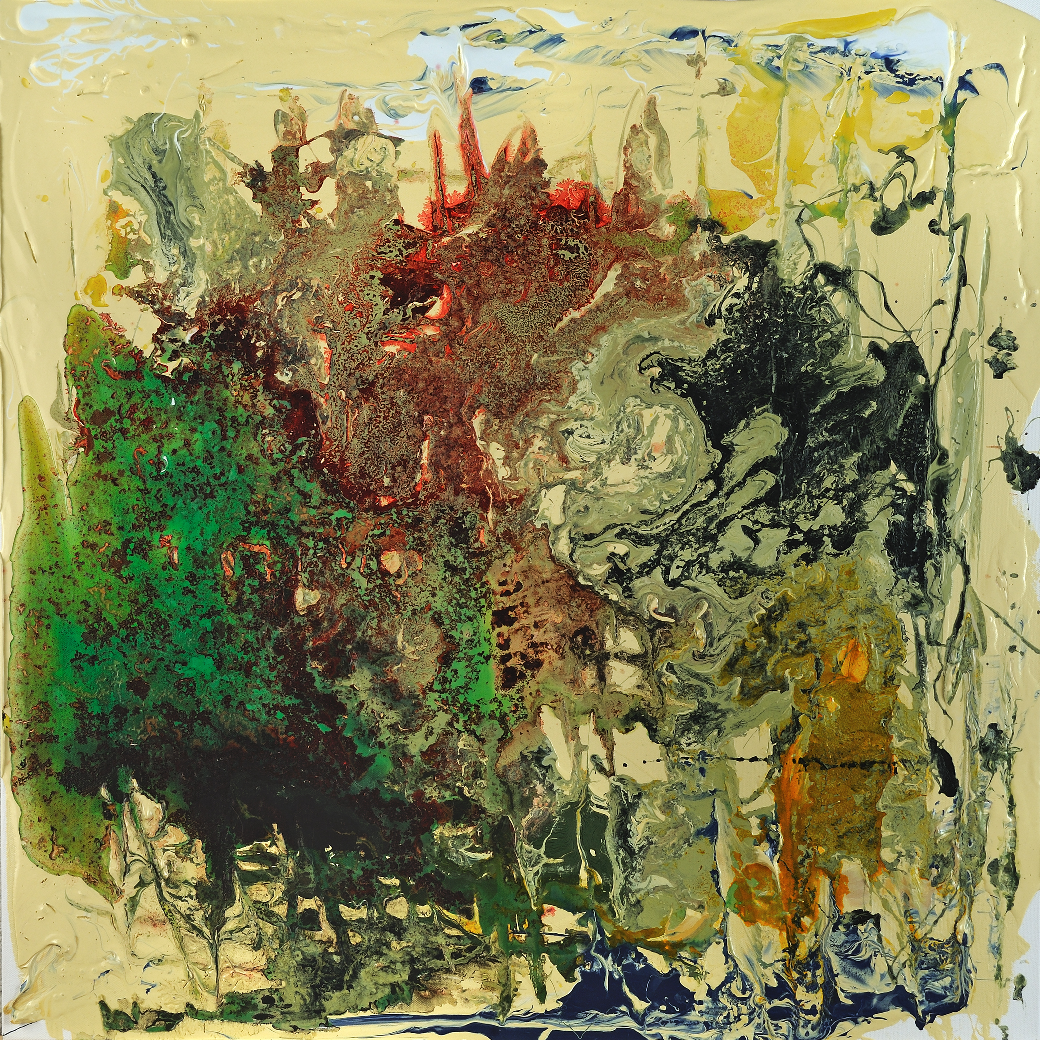 Maine 2017 Latex and oil on canvas 30 x 30 in. Click image to enlarge