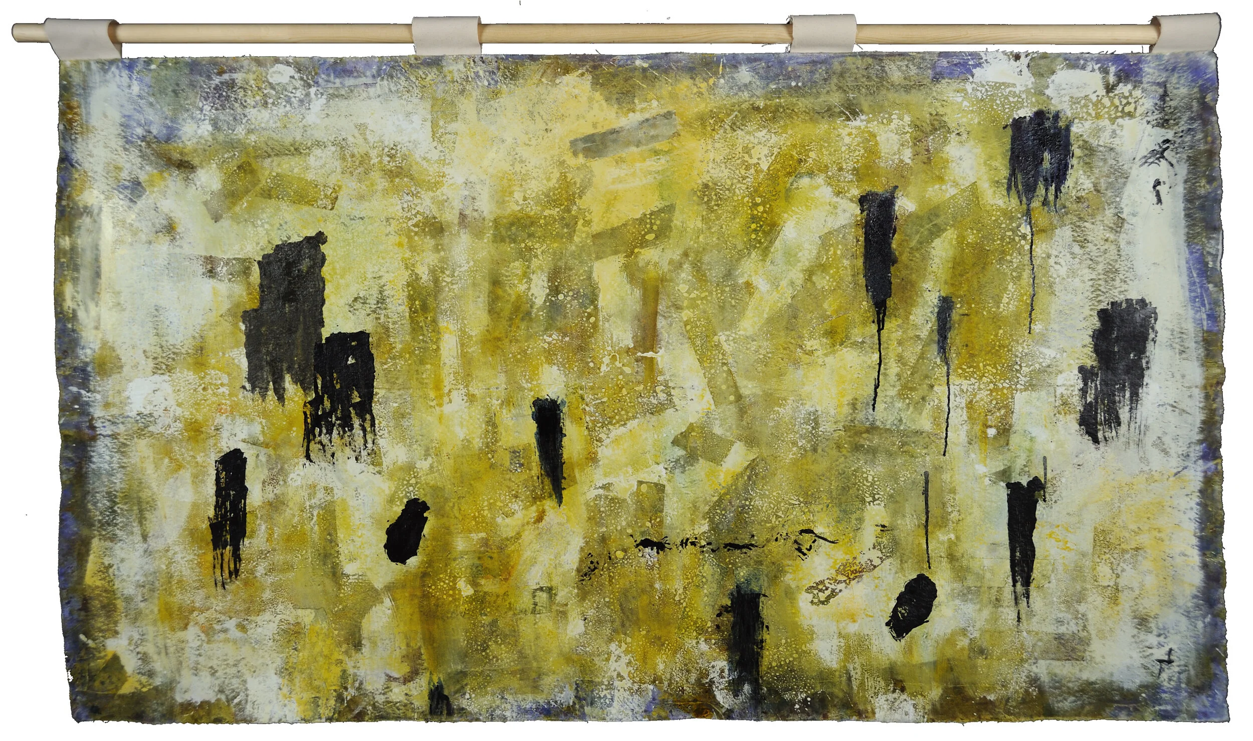 Japan Mountains 2019 Latex, acrylic, and oil on canvas 34 x 69 in. Click image to enlarge ⦿ Inquire