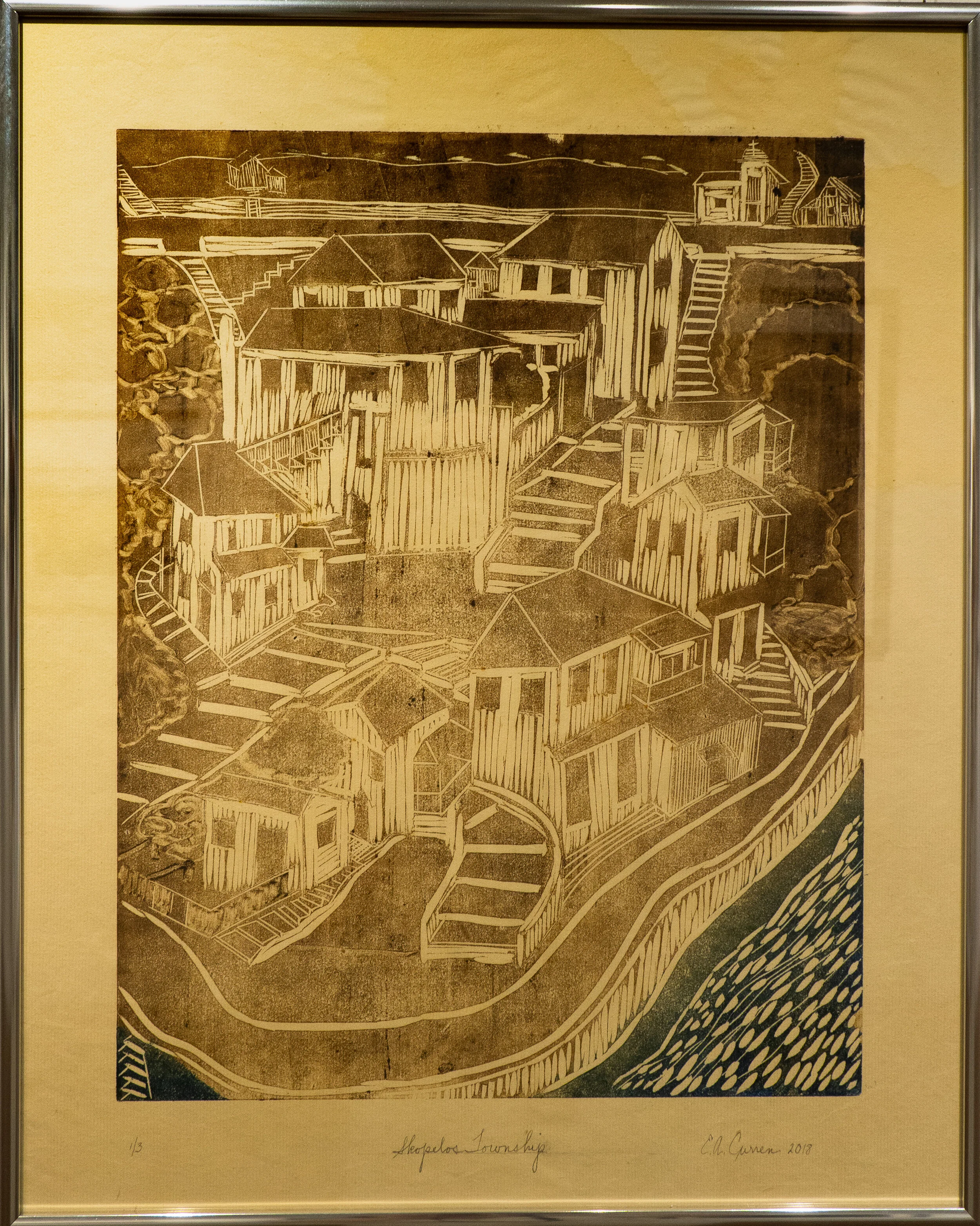 Skopelos Township Beth Curren Woodblock Print Click image to enlarge ⦿ Inquire