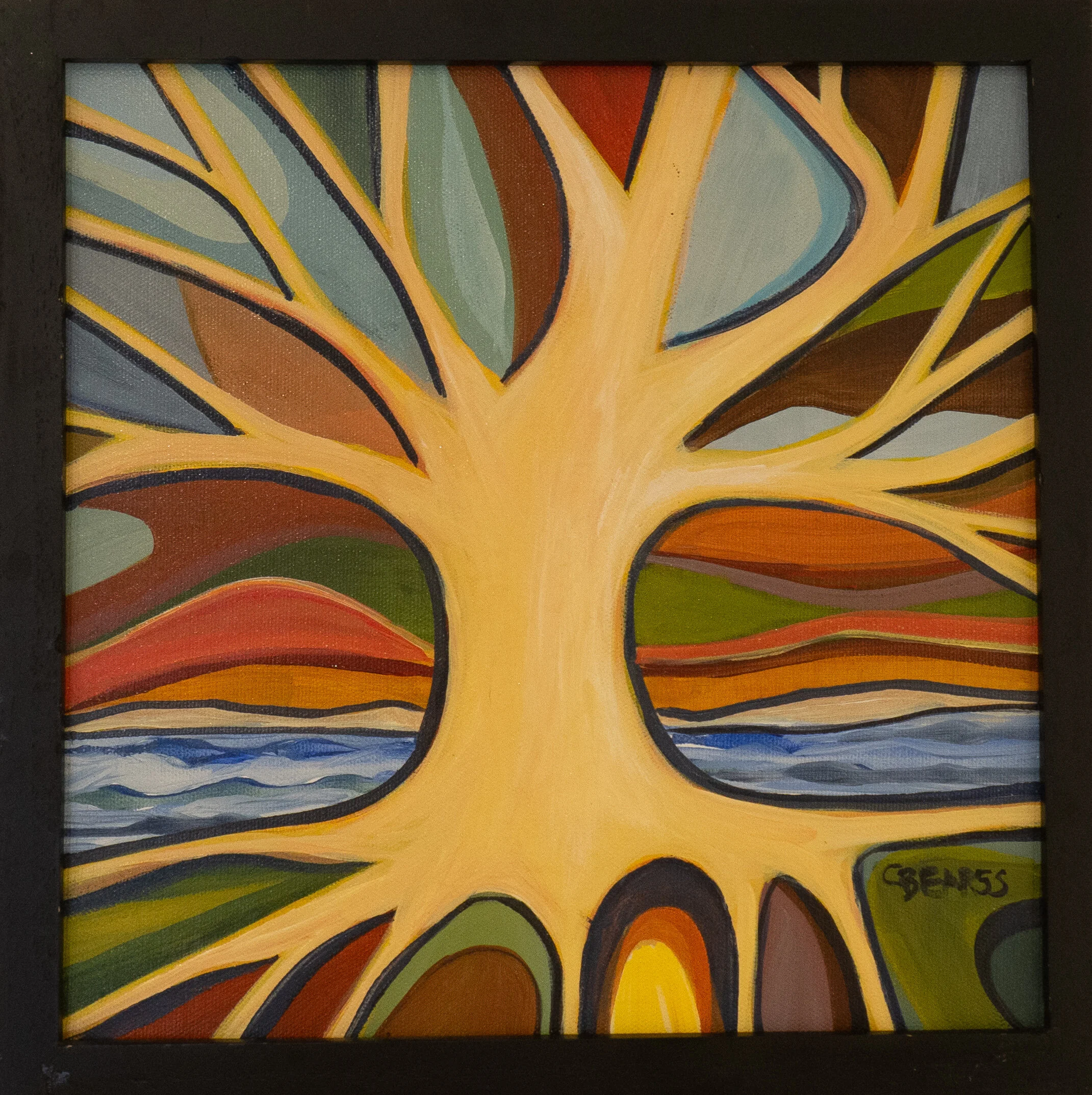 Yellow Tree Cheryl Bearss Acrylic on Canvas 12 x 12 in. Click image to enlarge ⦿ Inquire