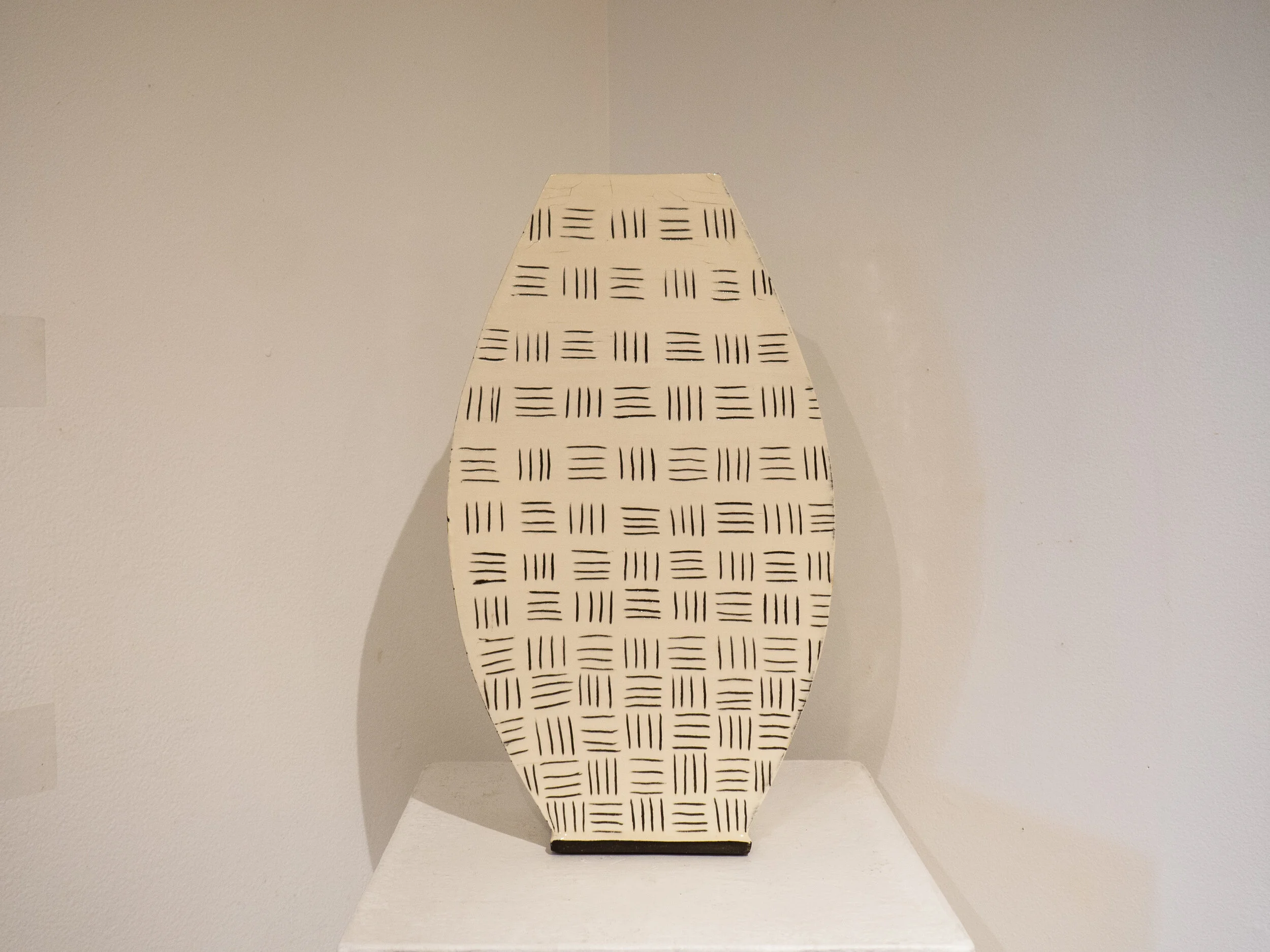 Large Oval Vase J.S. Herbert Stoneware and glaze 15 x 8.5 x 3.25 in. Click image to enlarge ⦿ Inquire