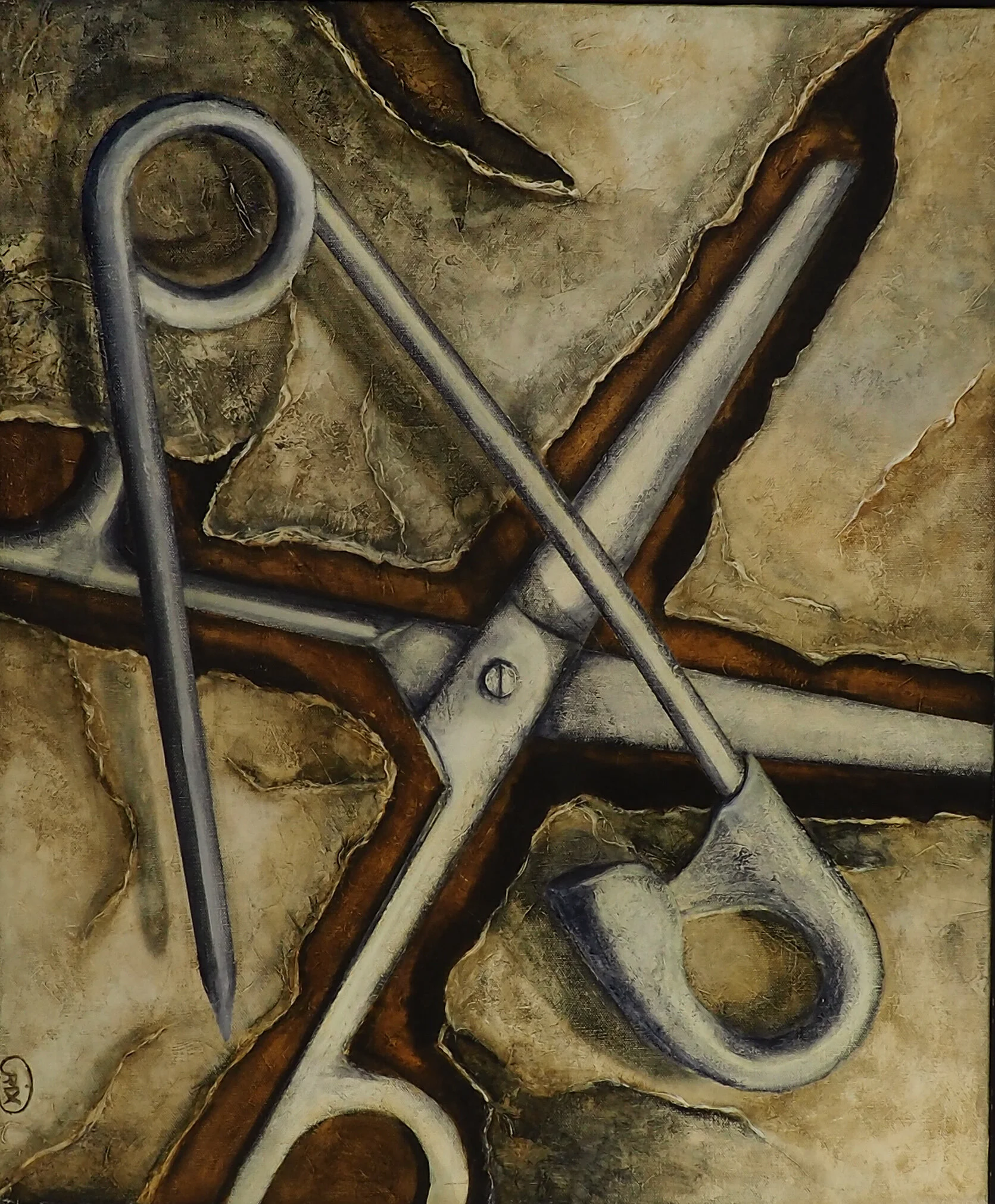 Safe Cut Trix Kuijper Acrylic on Canvas 20 x 24 in. Click image to enlarge ⦿ Inquire