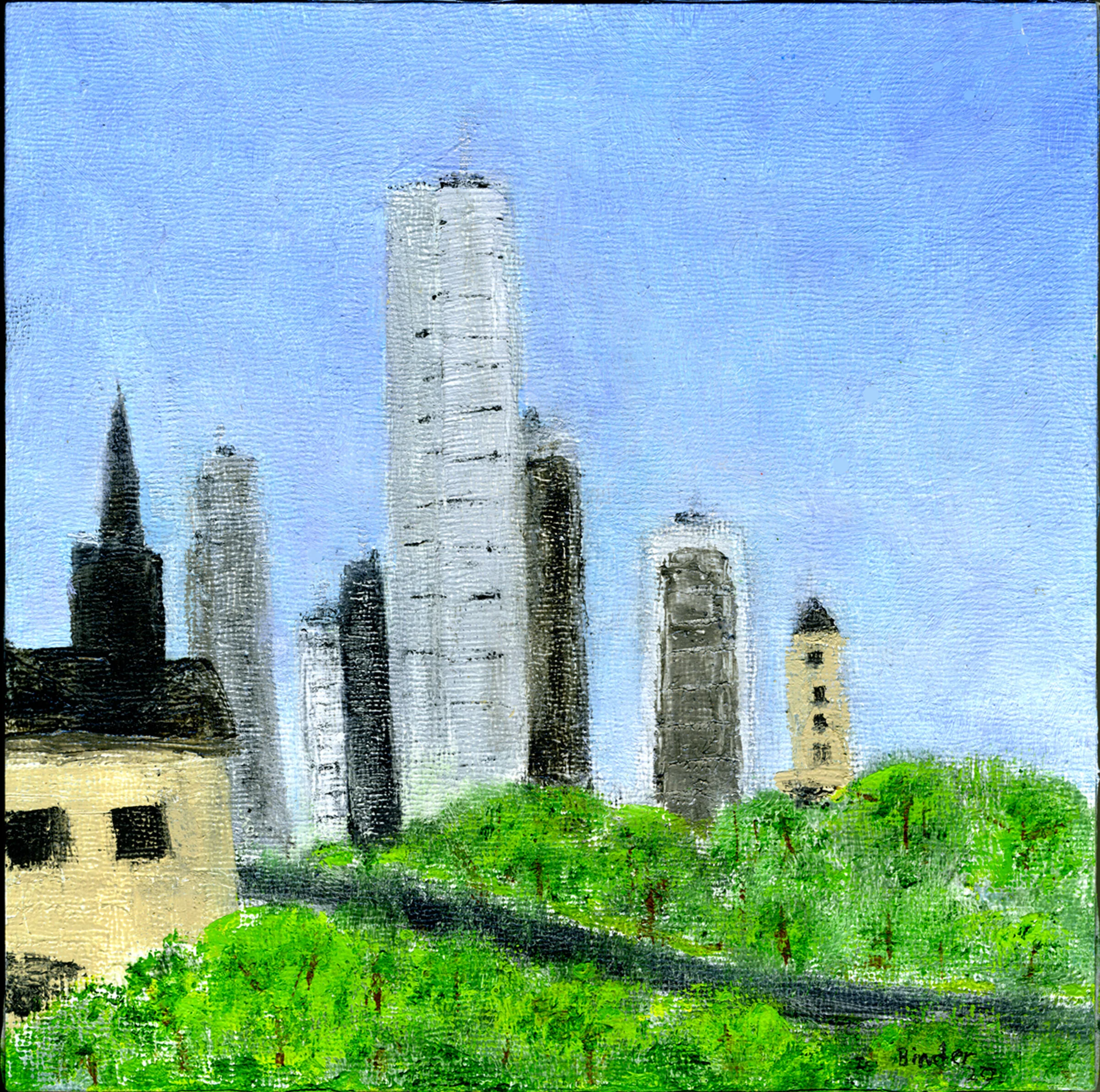 Rise and Shine Gordon Binder Oil on board mounted on stretchers 8 x 8 in. Click image to enlarge ⦿ Inquire