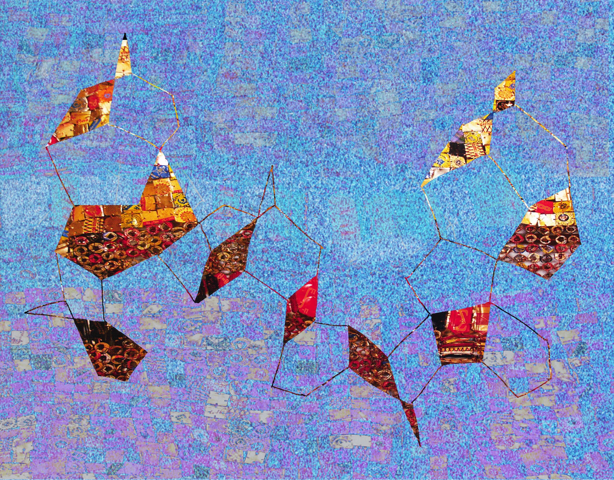 Bottle-top Skydiving at Nsukka Langley Spurlock Digital Photocollage - Archival Pigment Print 11 x 14 in. Click image to enlarge ⦿ Inquire