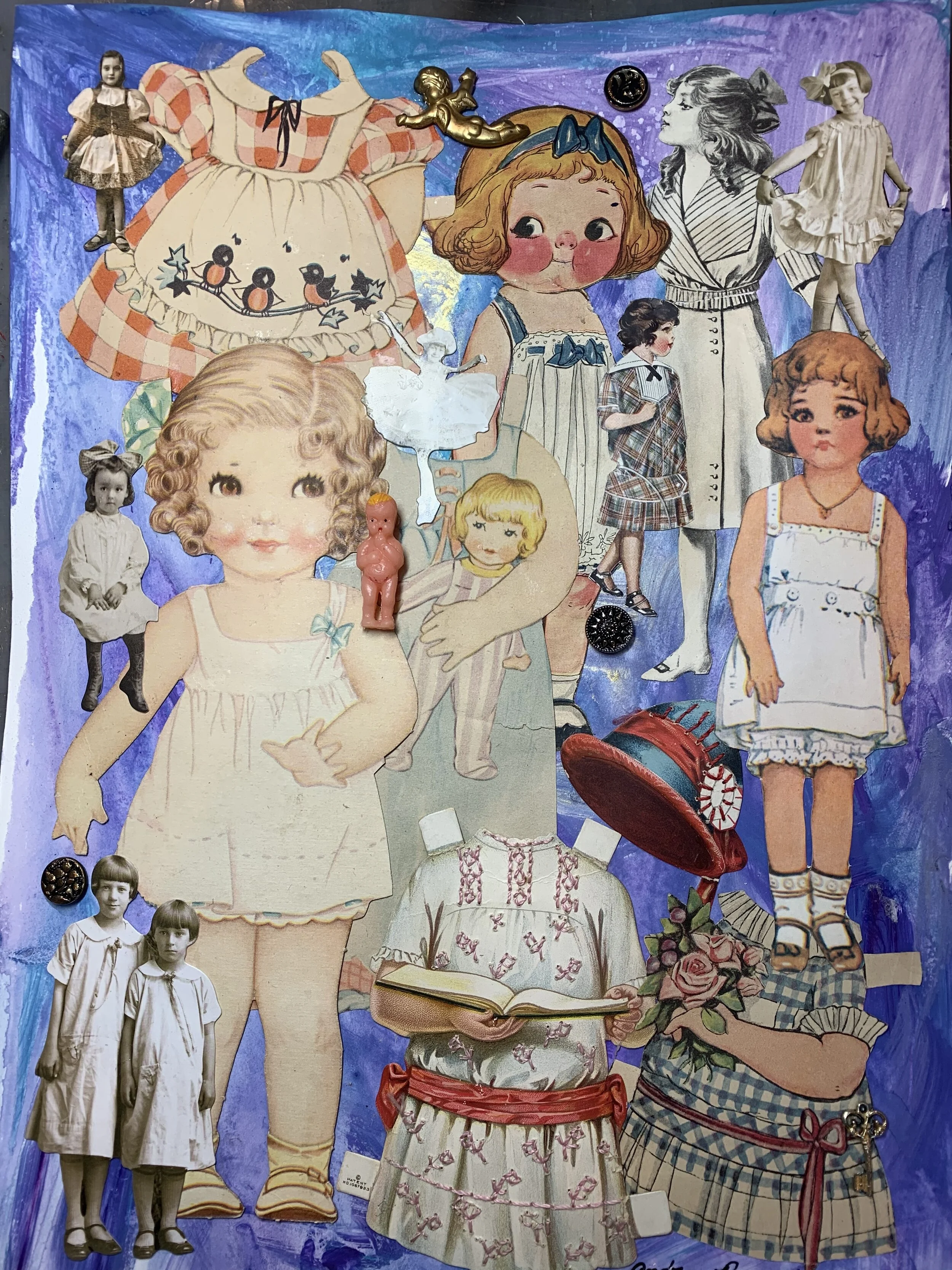 Flashback to Childhood I Andrea Rowe Kraus Mixed Media Collage 10 x 15 in. Click image to enlarge ⦿ Inquire