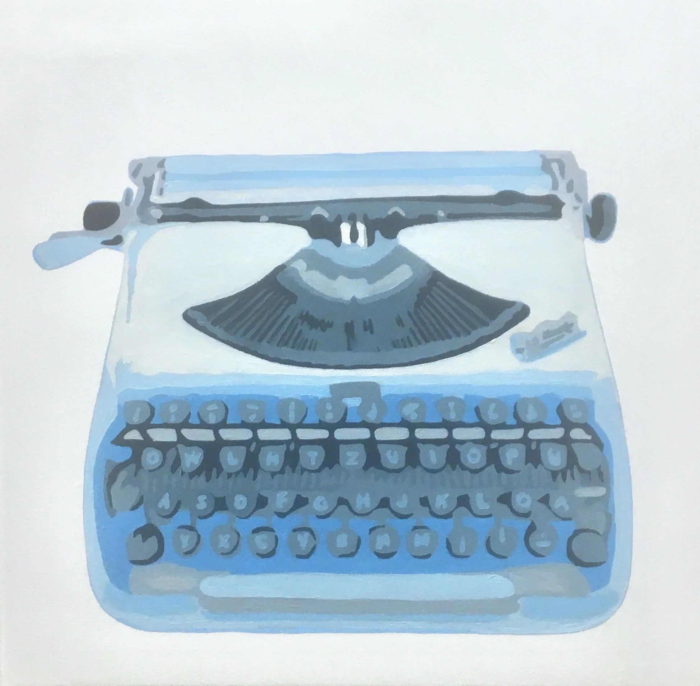 Nine to Five, Aqua Tara Barr Oil on Canvas 12 x 12 in. Click image to enlarge ⦿ Inquire