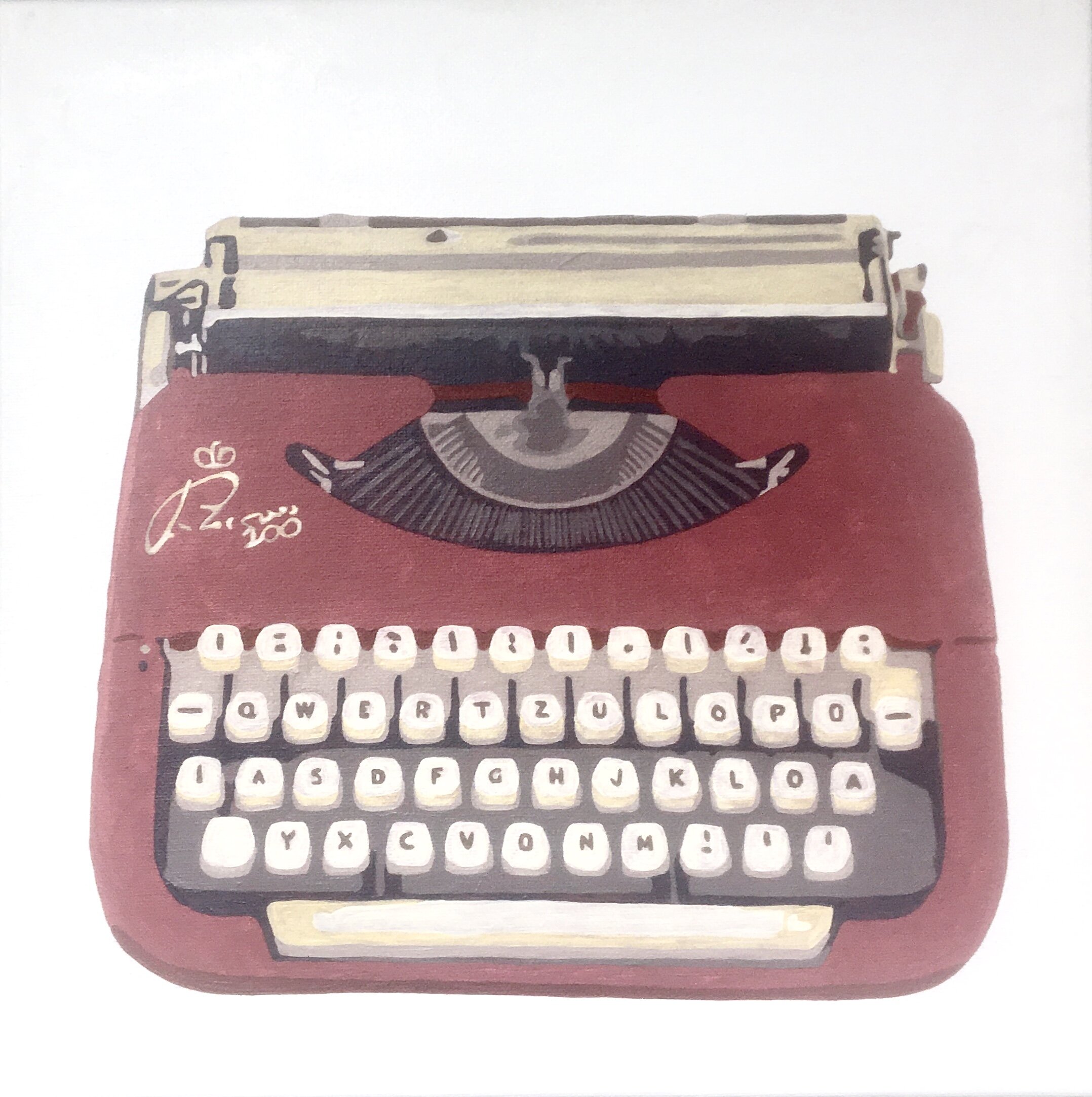 Nine to Five, Red Tara Barr Oil on Canvas 12 x 12 in. Click image to enlarge ⦿ Inquire