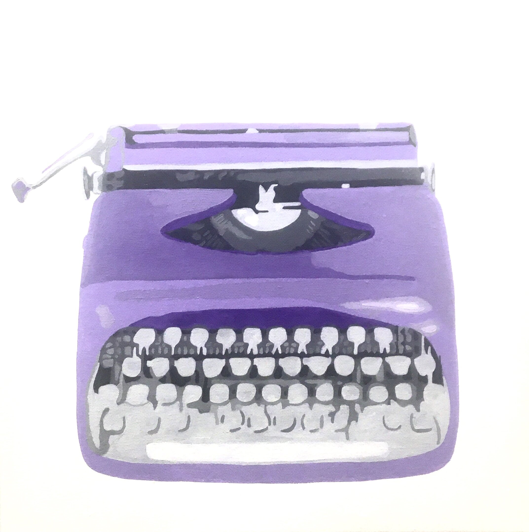 Nine to Five, Violet Tara Barr Oil on Canvas 12 x 12 in. Click image to enlarge ⦿ Inquire