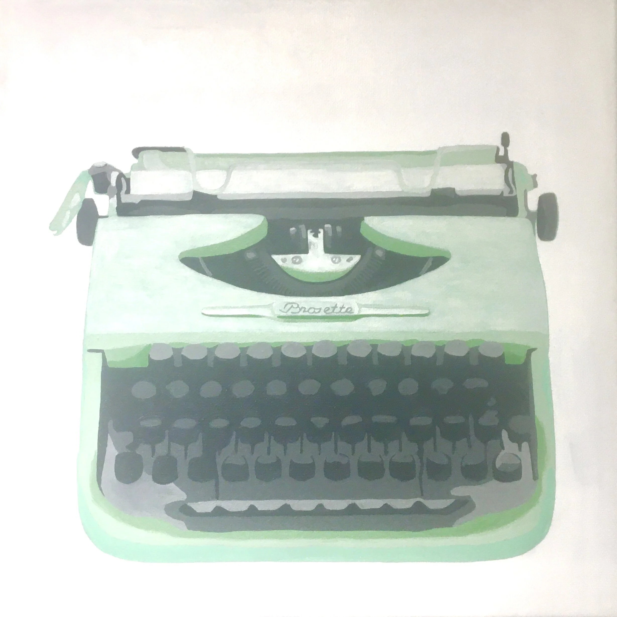 Nine to Five, Mint Tara Barr Oil on Canvas 12 x 12 in. Click image to enlarge ⦿ Inquire