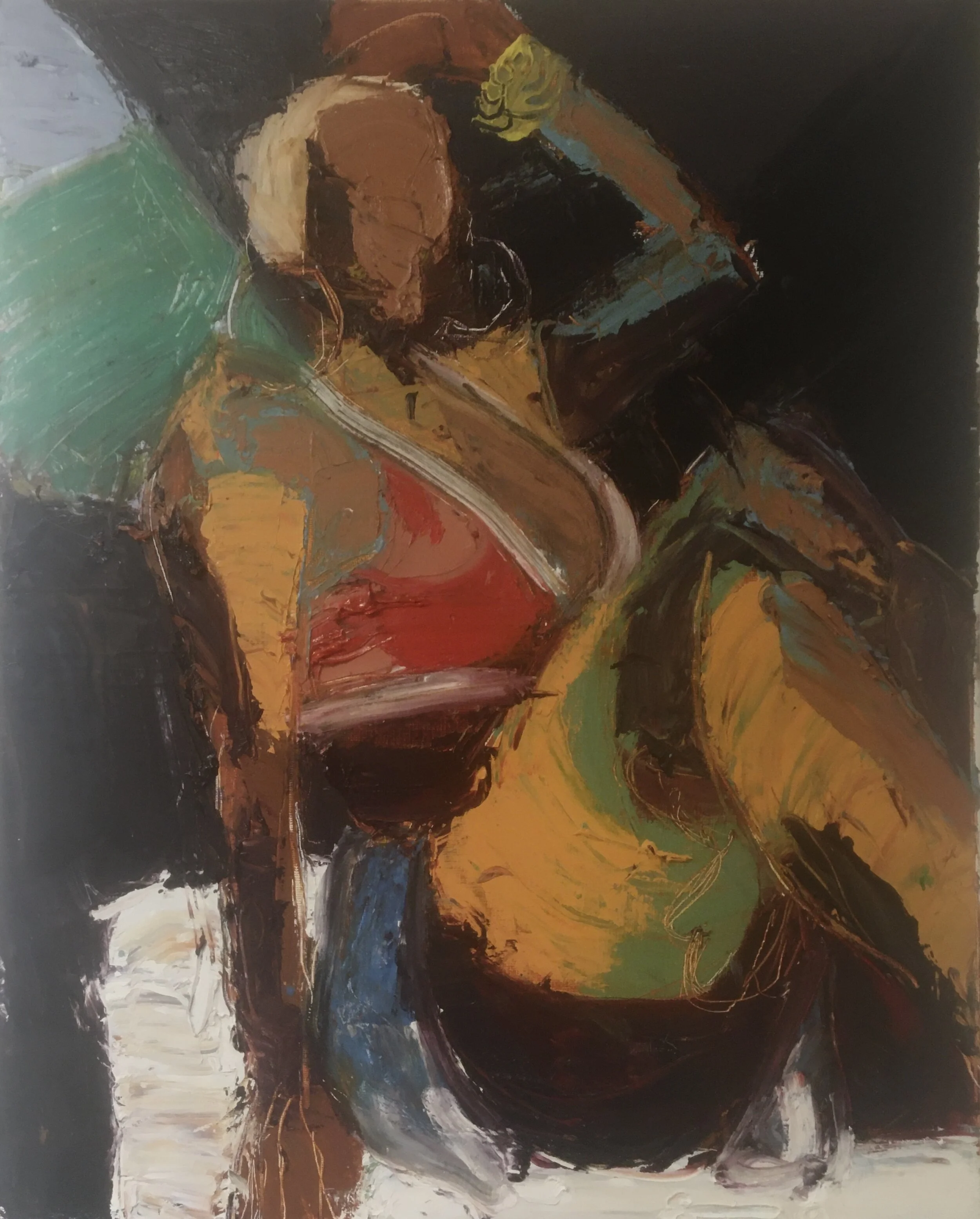 Sitting Cute Like Shawn Lindsay Oil on Canvas 12 x 16 in Click image to enlarge ⦿ Inquire