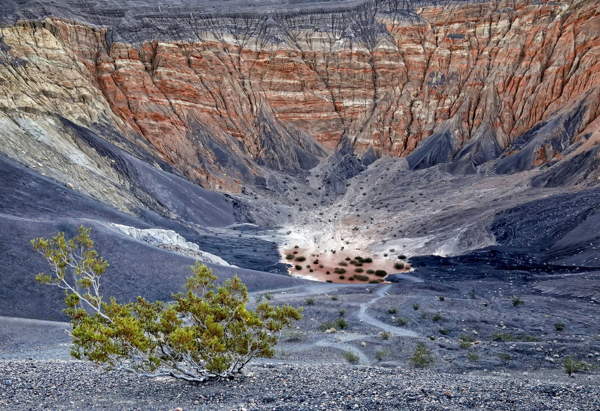 Ubehebe Crater, Death Valley, California Gary Anthes Archival print 16 x 24 in. No. 1 in signed edition of six prints Click image to enlarge ⦿ Inquire