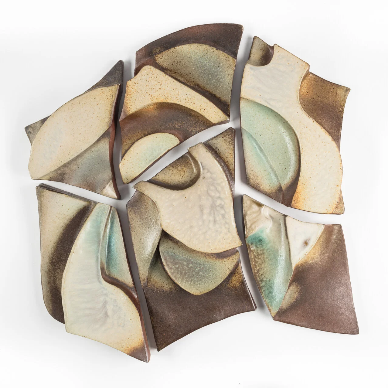 Rose Canyon Lisa Battle Ceramic (6-part wall sculpture) 30 x 30 x 4 in Click image to enlarge ⦿ Inquire