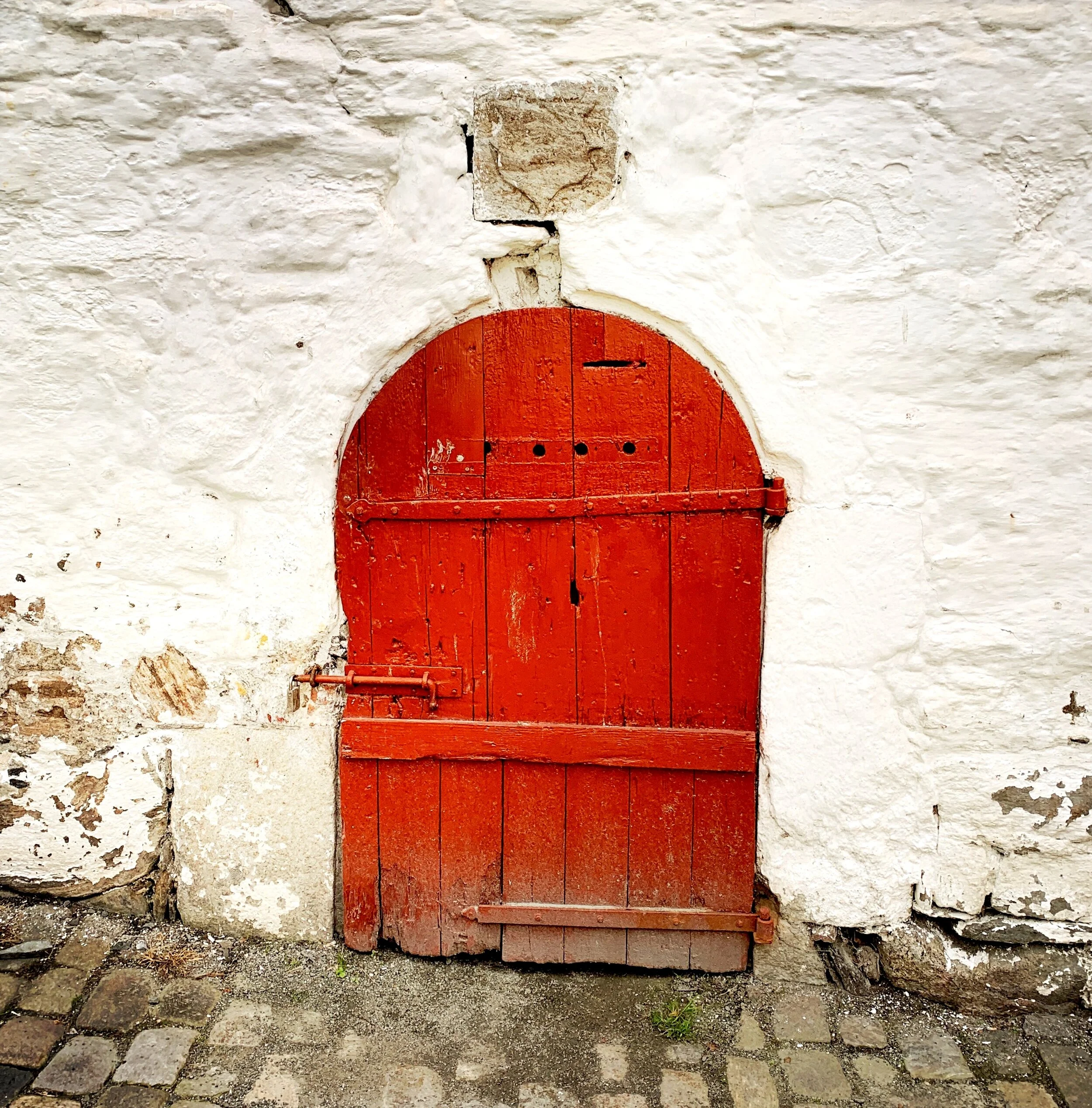 Susan Raines "Red Door, Bergen, Norway" Archival Photograph Image Size - 11 x 11 inches Framed Size - 20 x 21 Click image to enlarge ⦿ Inquire